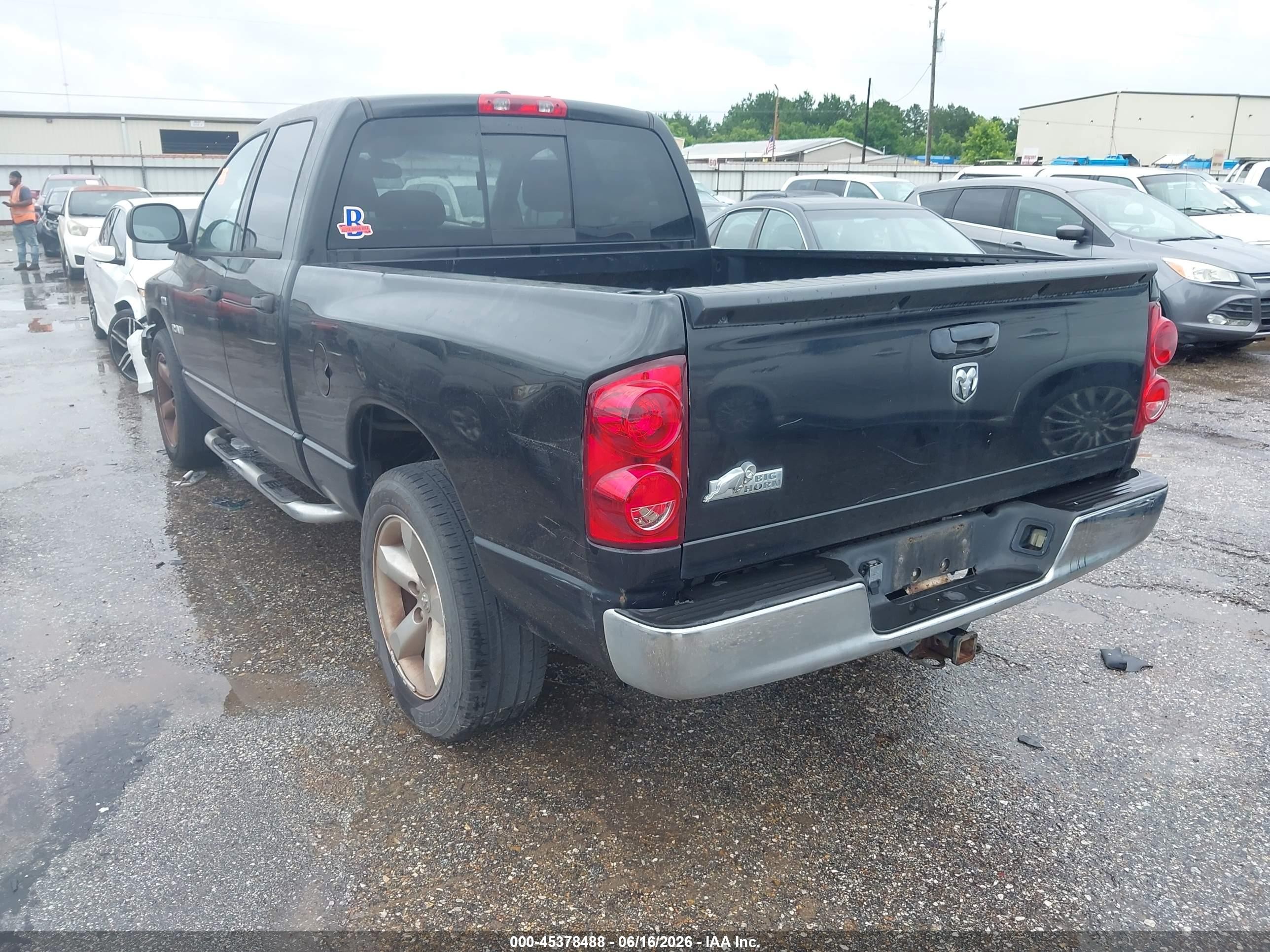 2008 Dodge Ram 1500 Slt Black vin: 1D7HA18258J128774