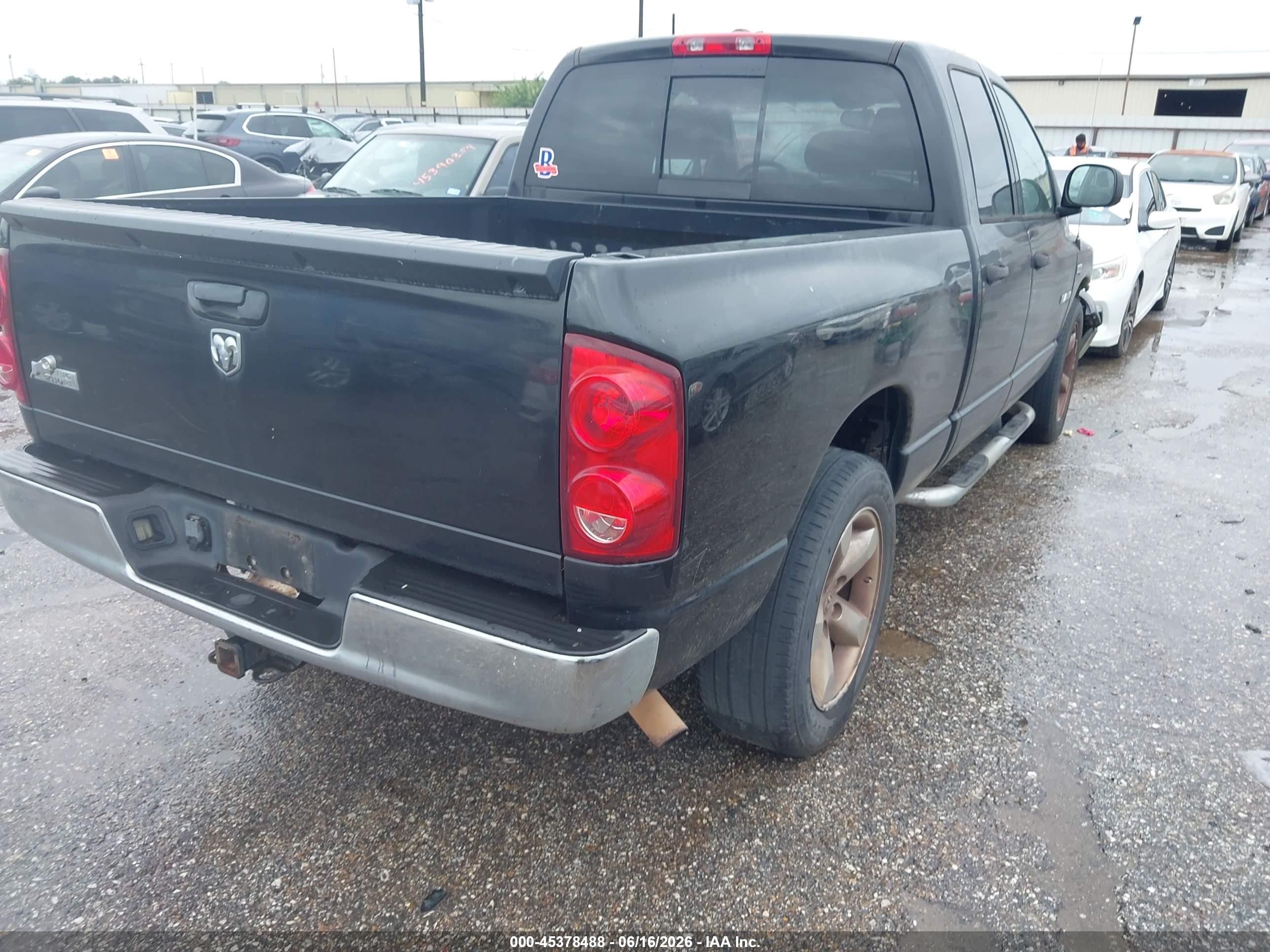 2008 Dodge Ram 1500 Slt Black vin: 1D7HA18258J128774