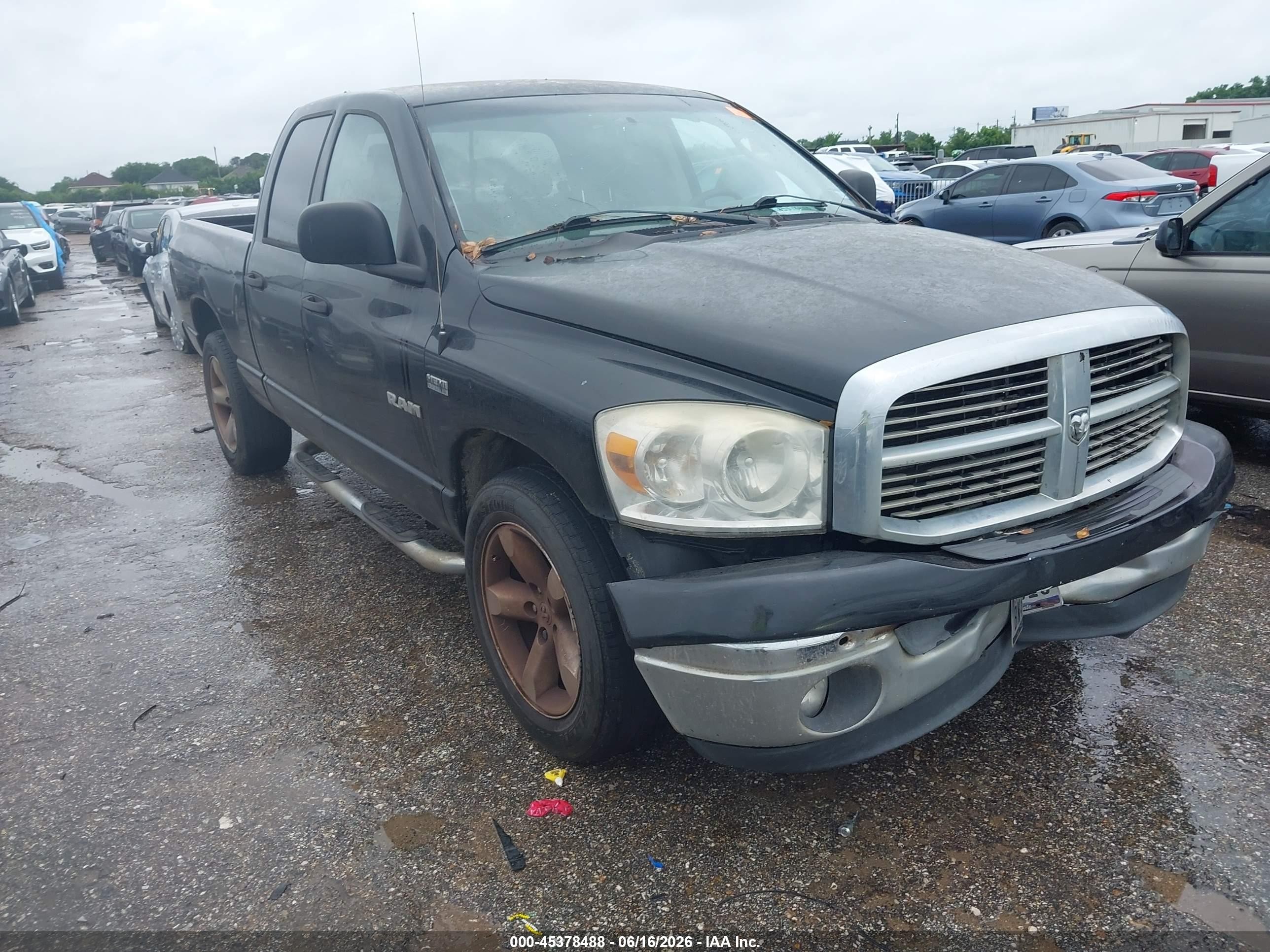 2008 Dodge Ram 1500 Slt Black vin: 1D7HA18258J128774