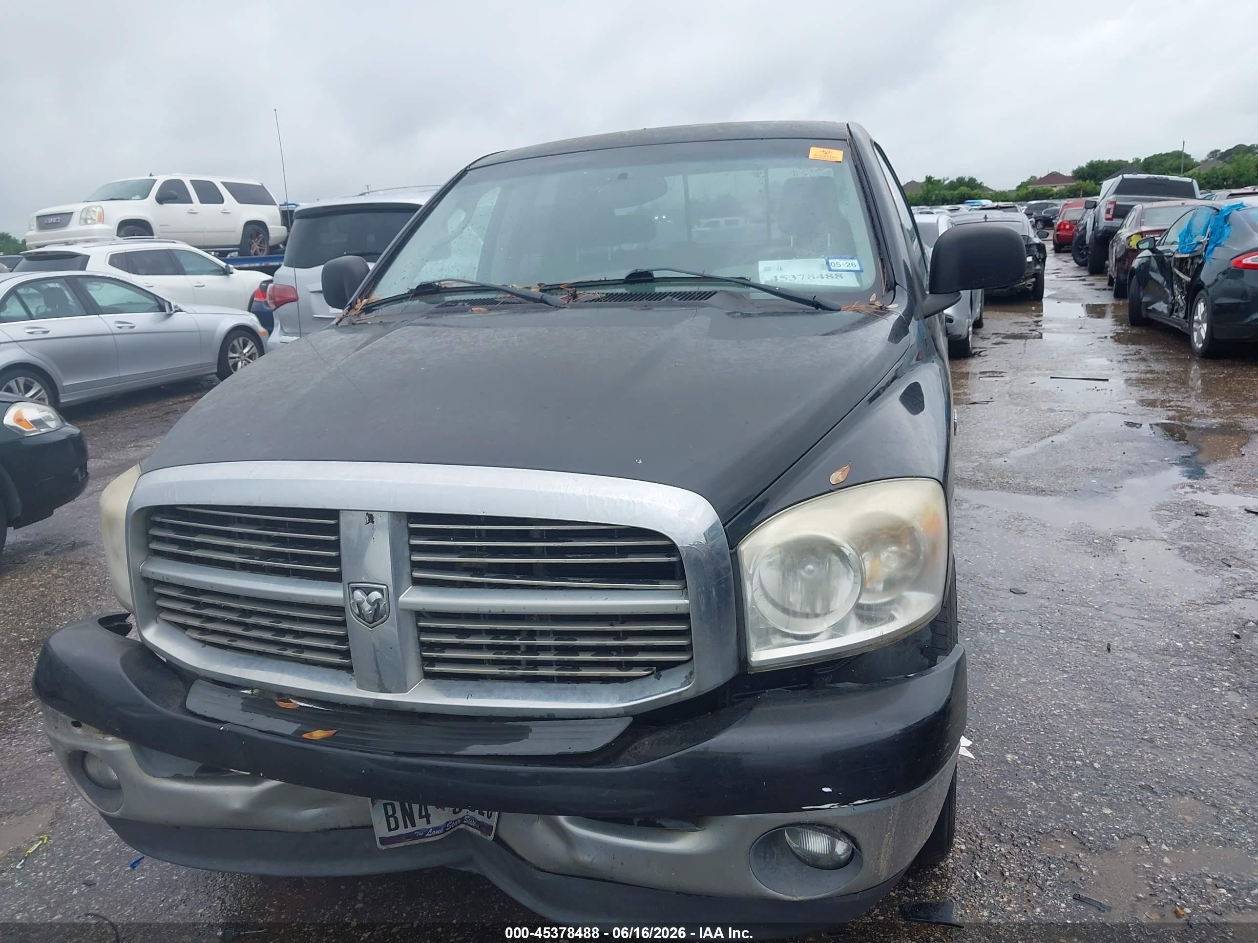 2008 Dodge Ram 1500 Slt Black vin: 1D7HA18258J128774