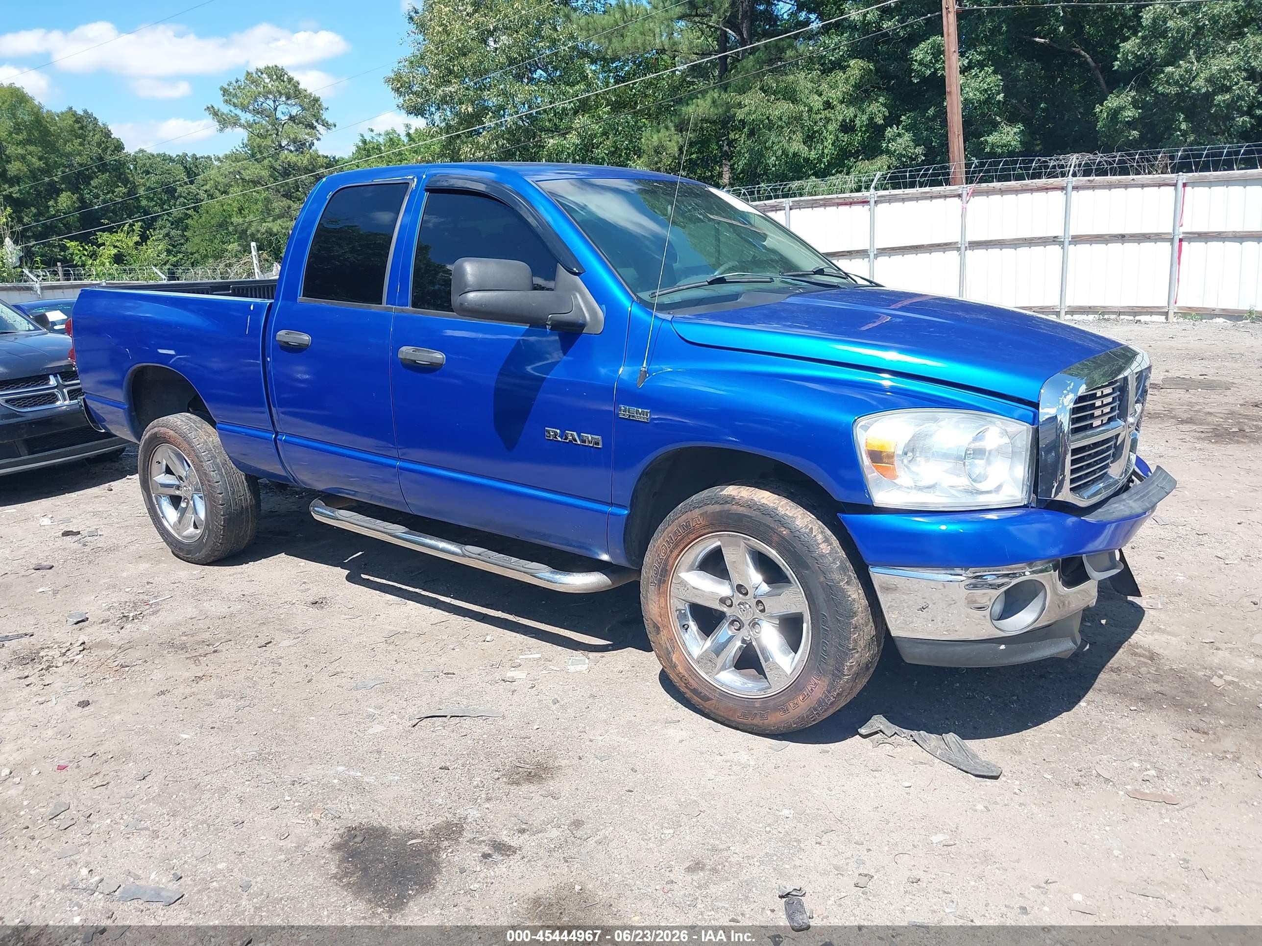 2008 Dodge Ram 1500 Slt Blue vin: 1D7HA18258J220354