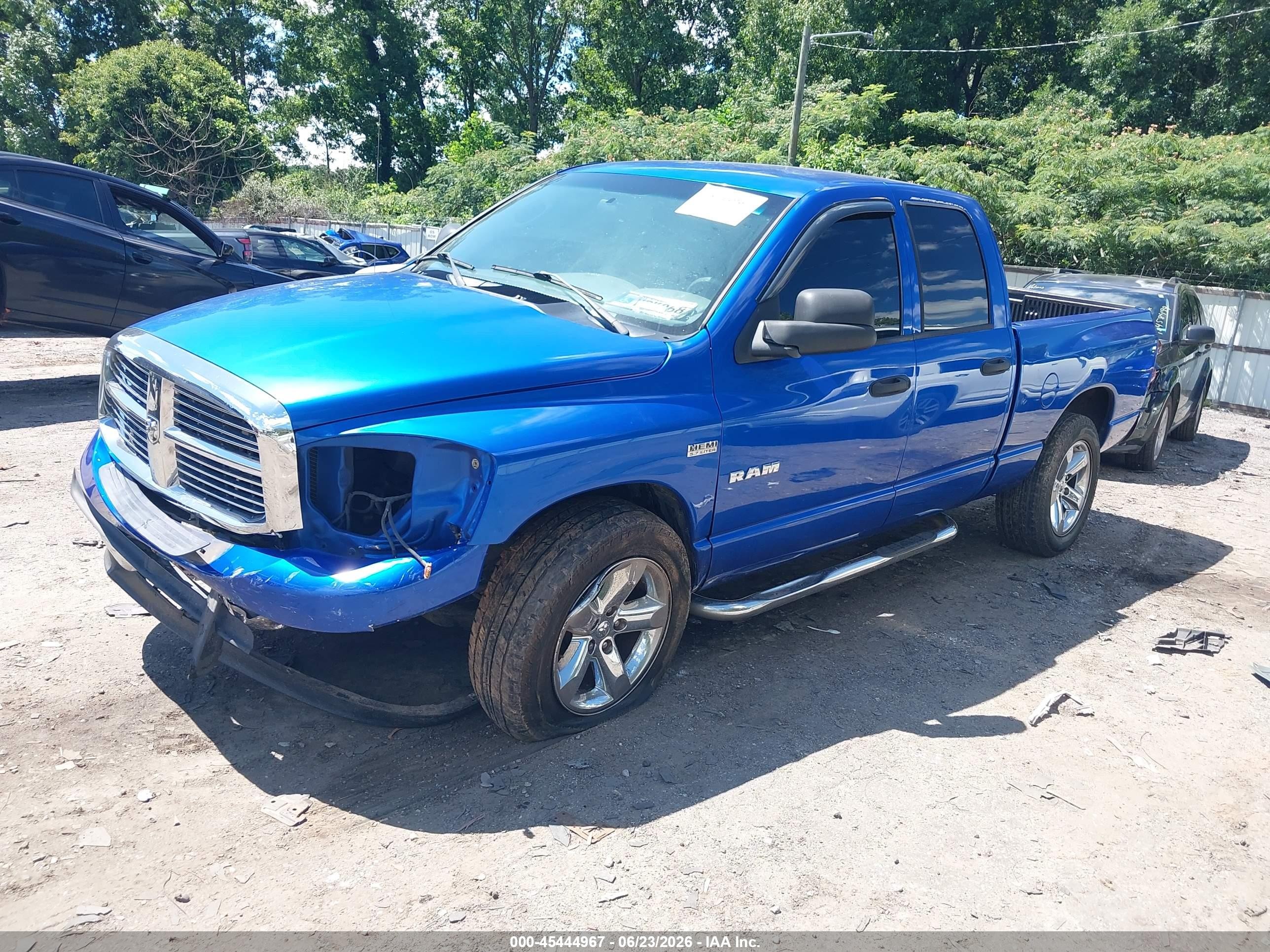 2008 Dodge Ram 1500 Slt Blue vin: 1D7HA18258J220354