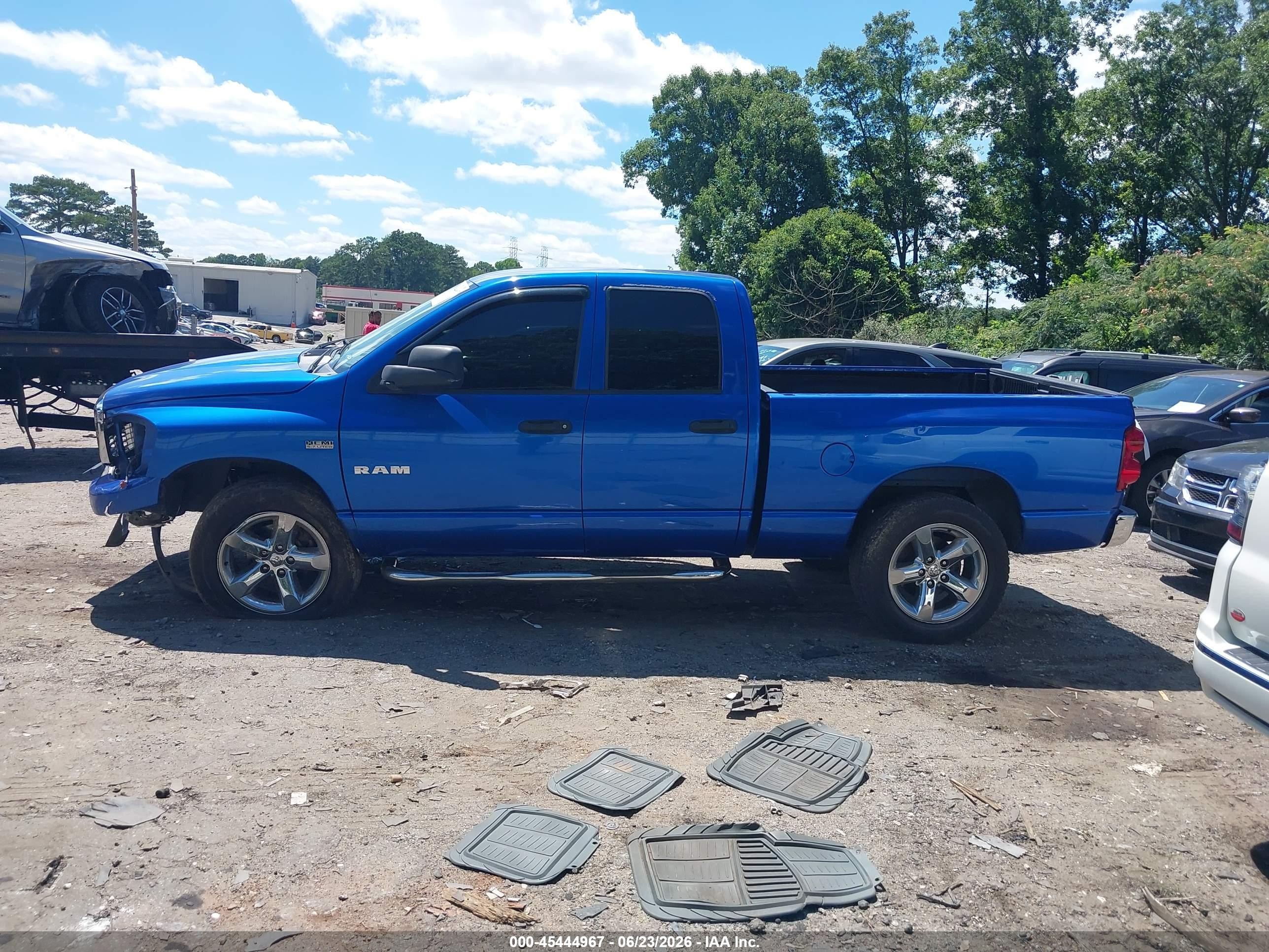 2008 Dodge Ram 1500 Slt Blue vin: 1D7HA18258J220354