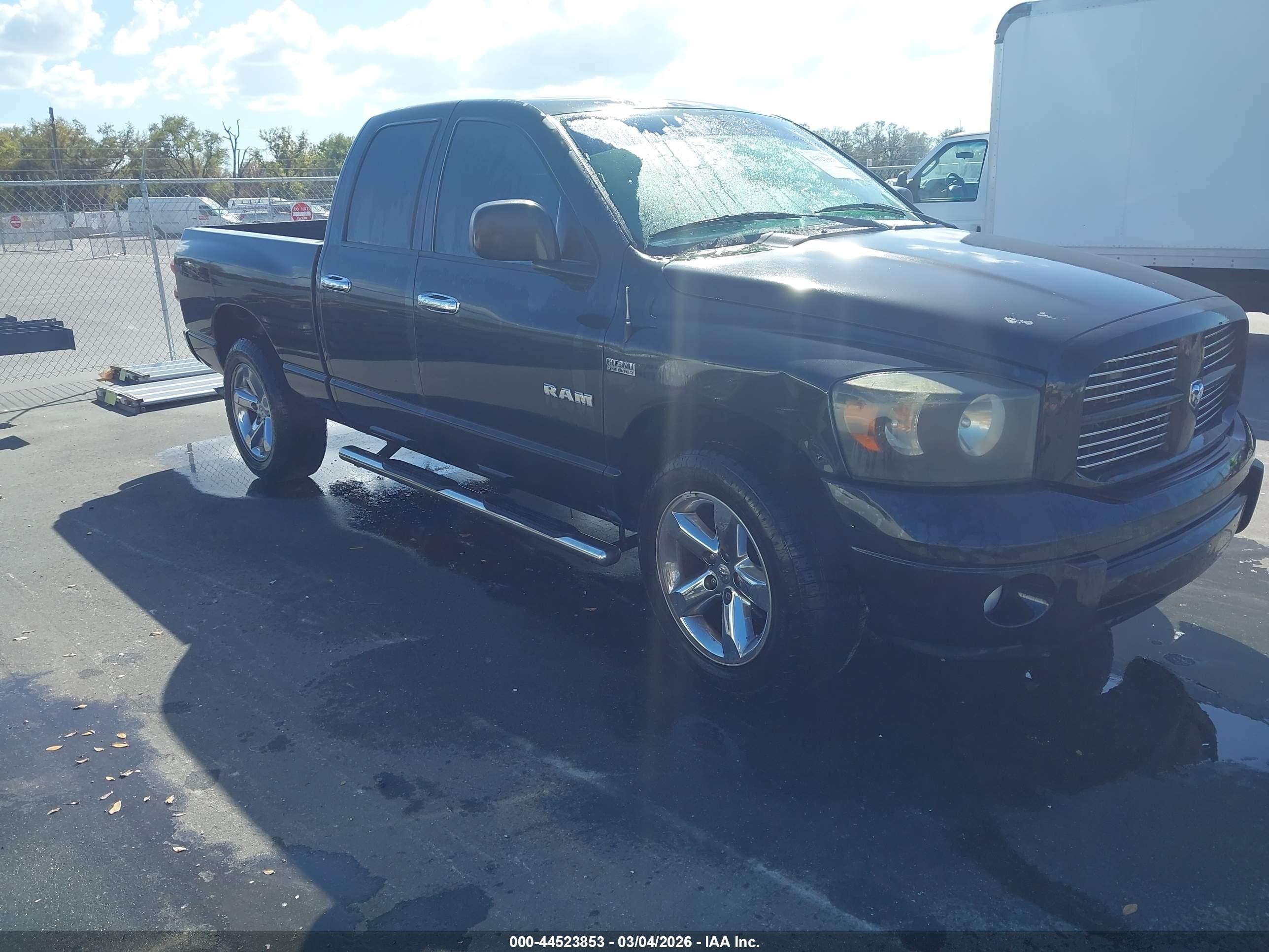 2008 Dodge Ram 1500 Slt Black vin: 1D7HA18258S594845