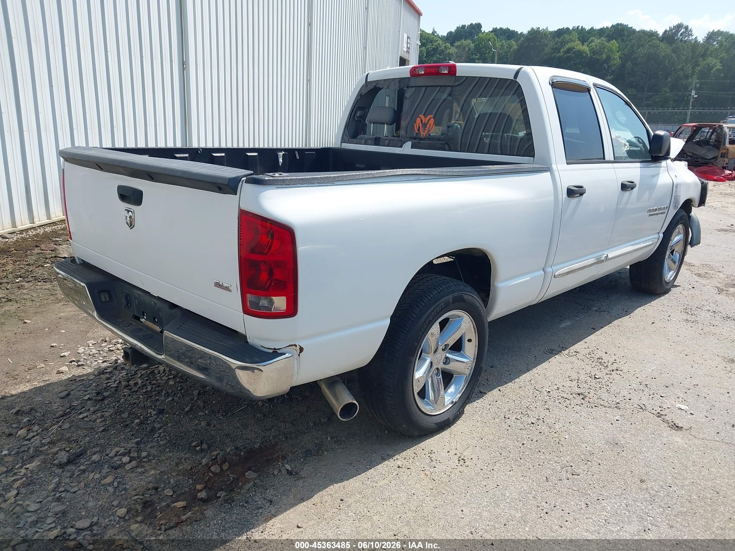 2006 Dodge Ram 1500 Slt White vin: 1D7HA18266S643158