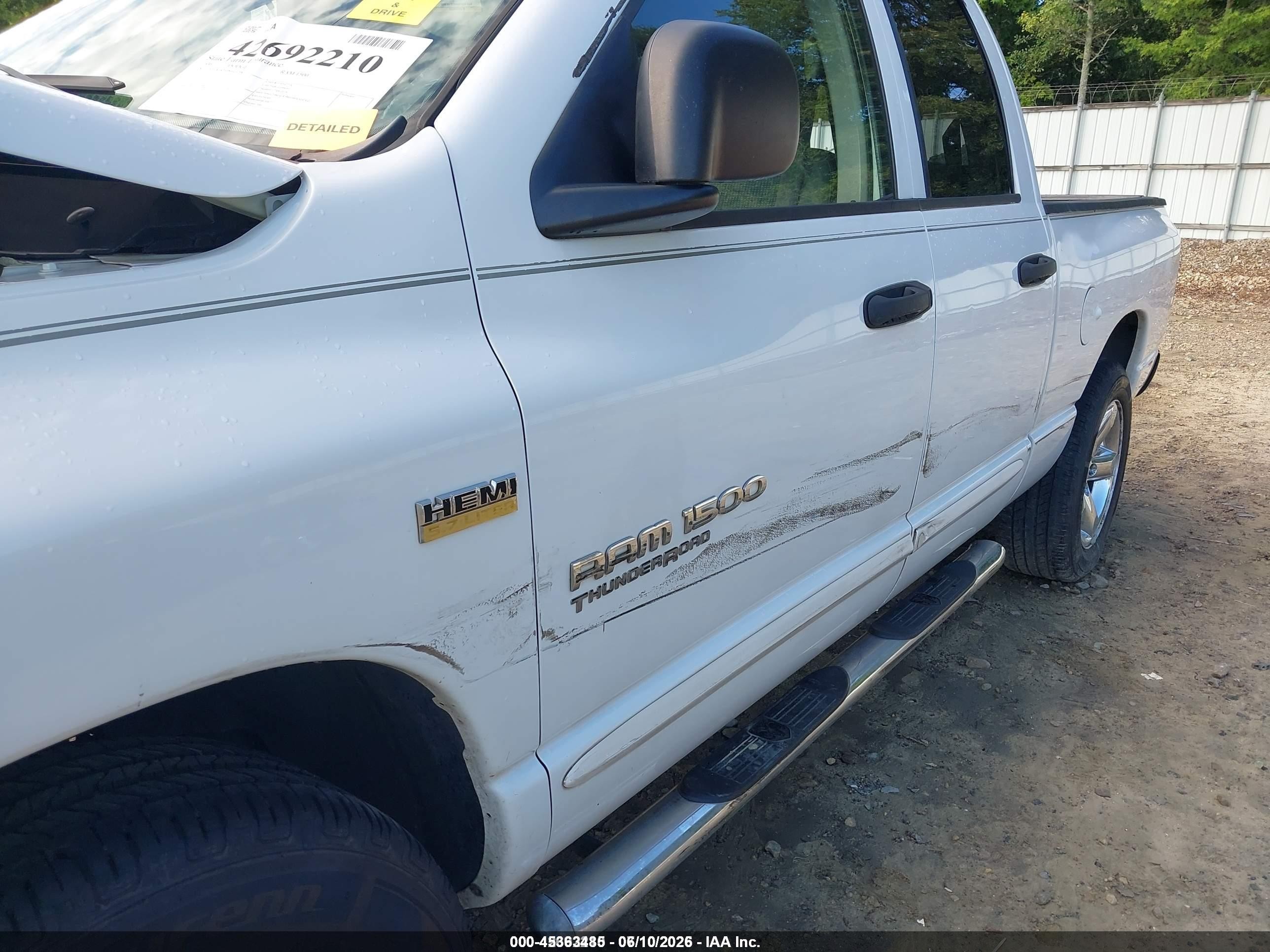 2006 Dodge Ram 1500 Slt White vin: 1D7HA18266S643158