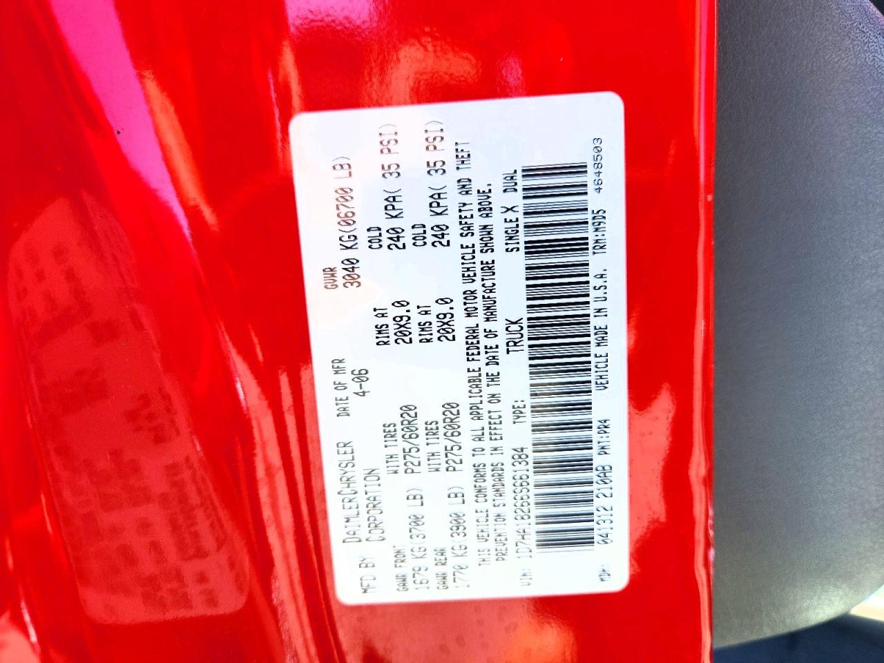 2006 Dodge Ram 1500 St Red vin: 1D7HA18266S661384