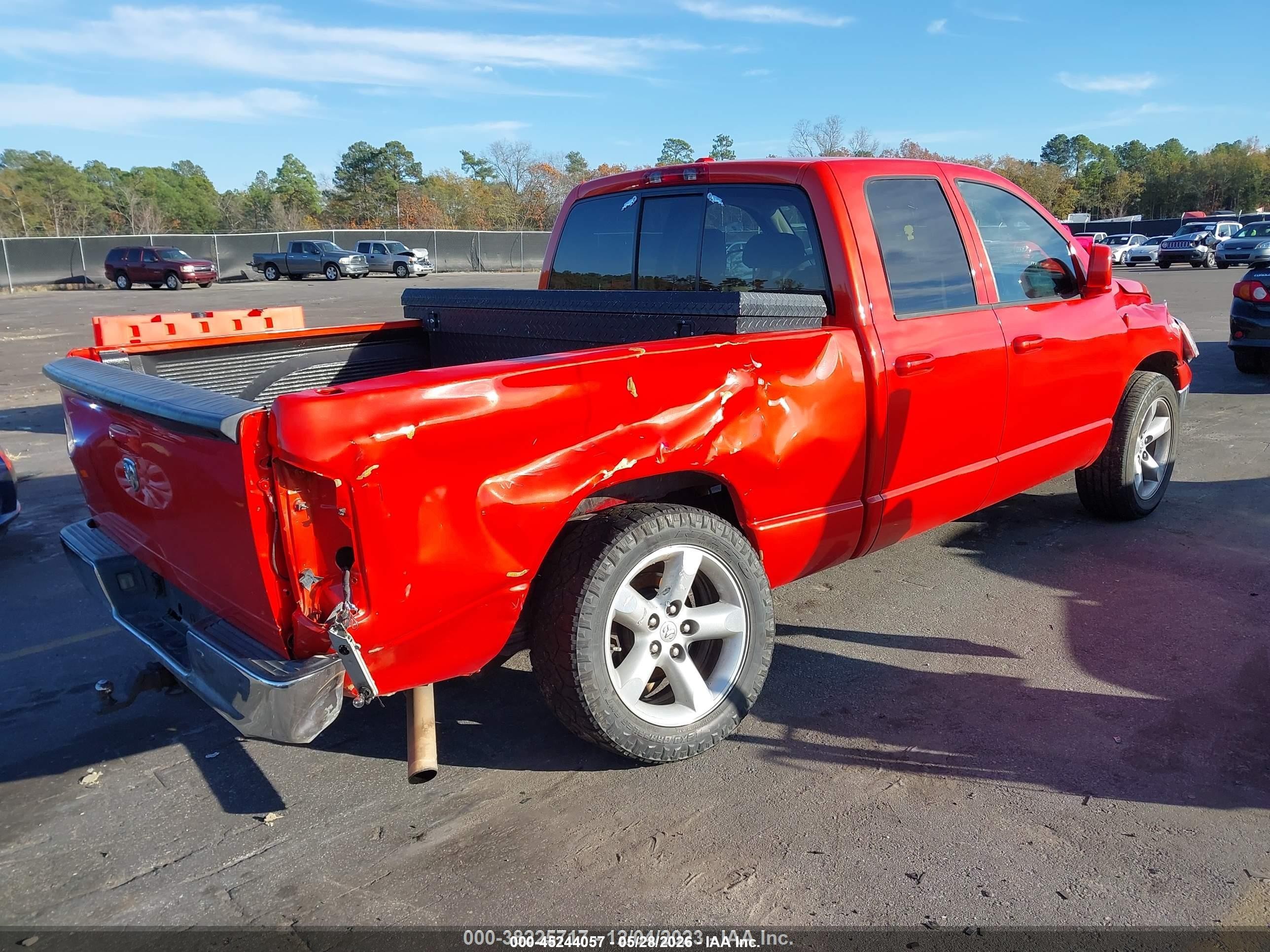 2006 Dodge Ram 1500 Slt Orange vin: 1D7HA18276S549578