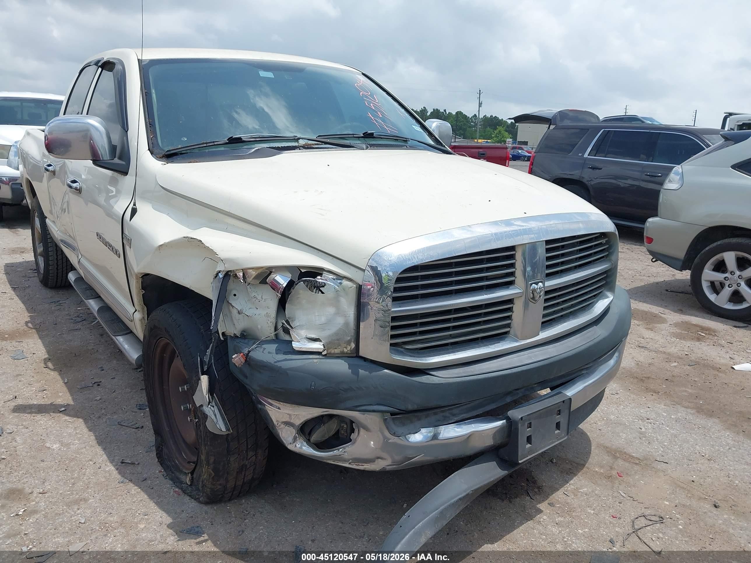 2007 Dodge Ram 1500 Slt White vin: 1D7HA18277J604912