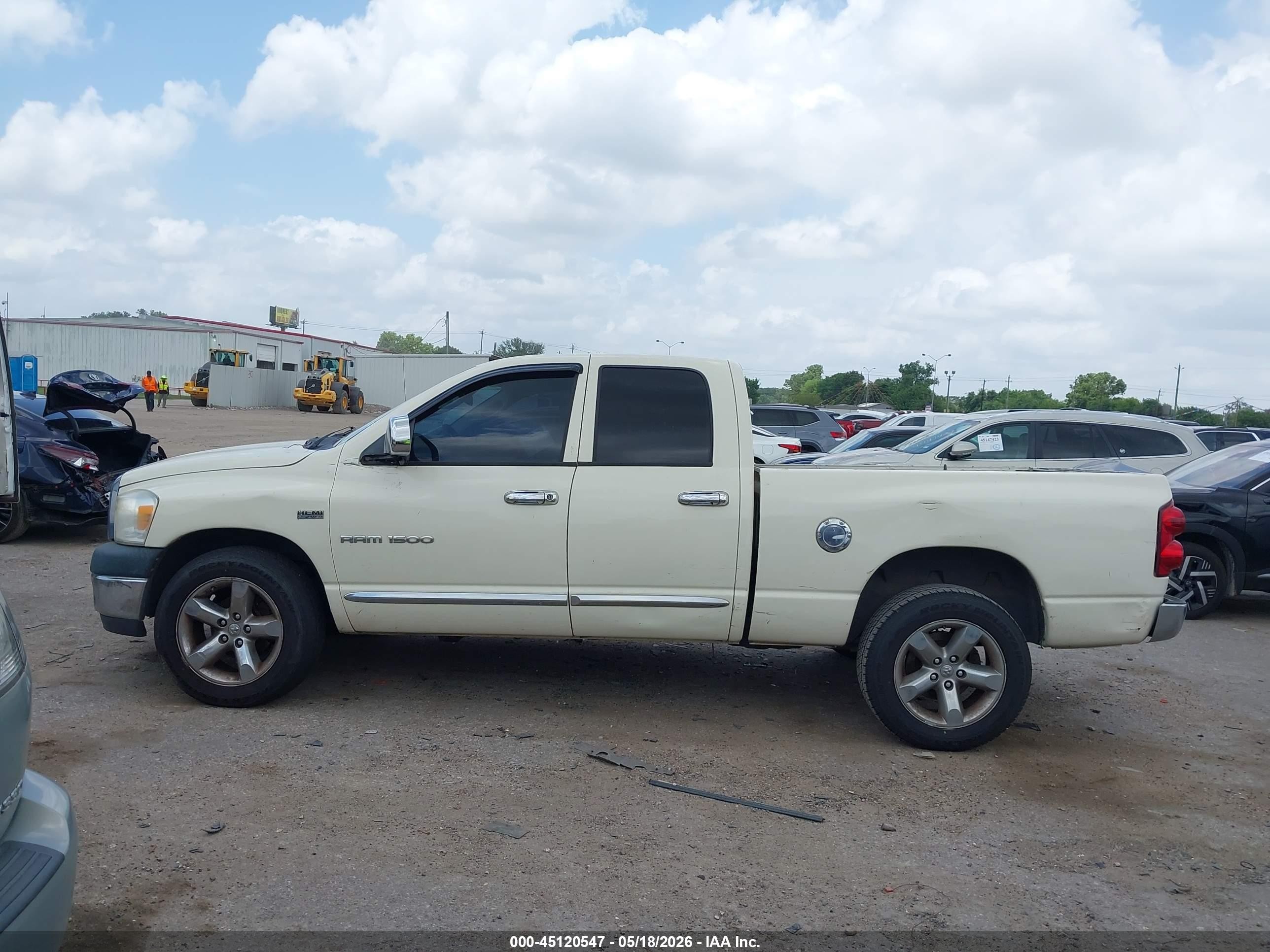 2007 Dodge Ram 1500 Slt White vin: 1D7HA18277J604912