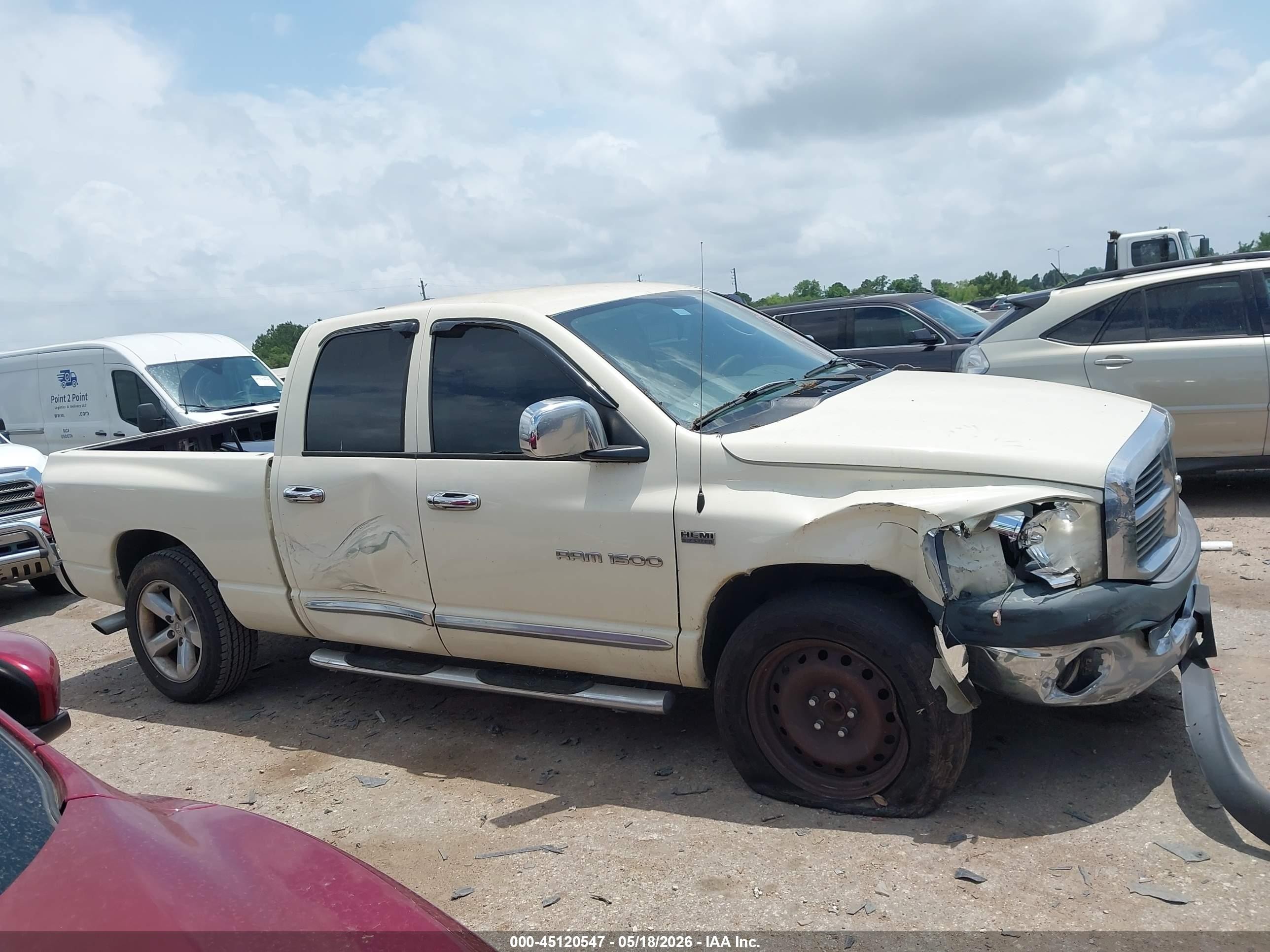 2007 Dodge Ram 1500 Slt White vin: 1D7HA18277J604912