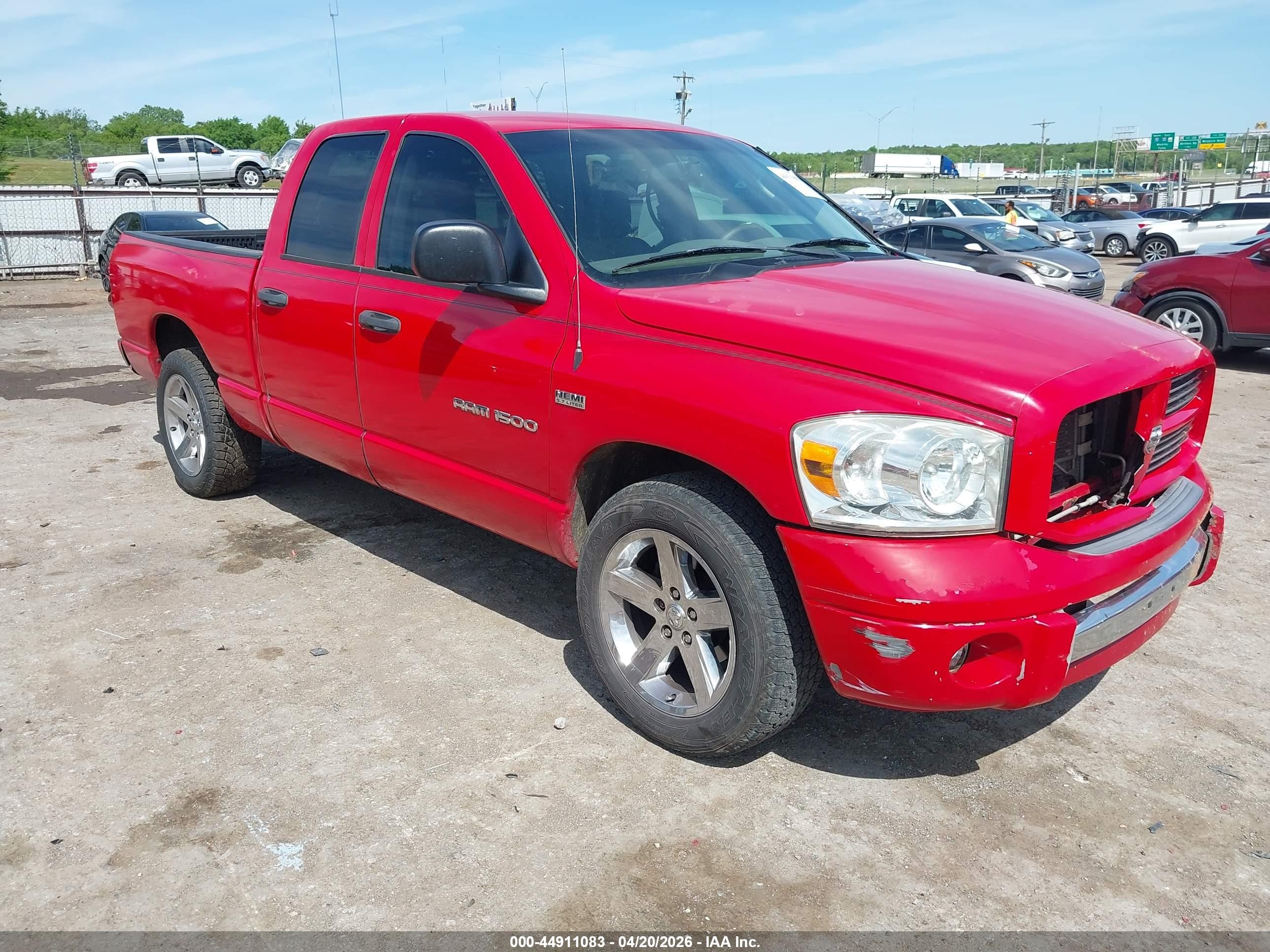 2007 Dodge Ram 1500 Slt Red vin: 1D7HA18277S224978