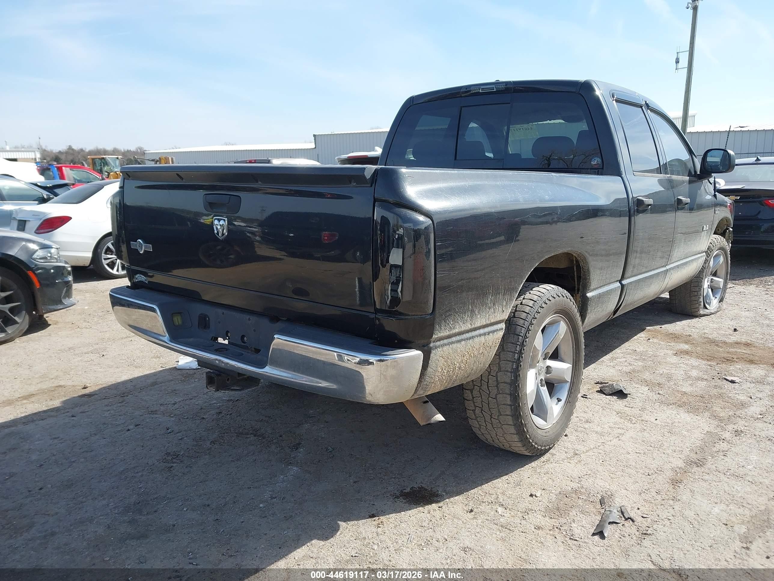 2008 Dodge Ram 1500 Slt Black vin: 1D7HA18278J137346