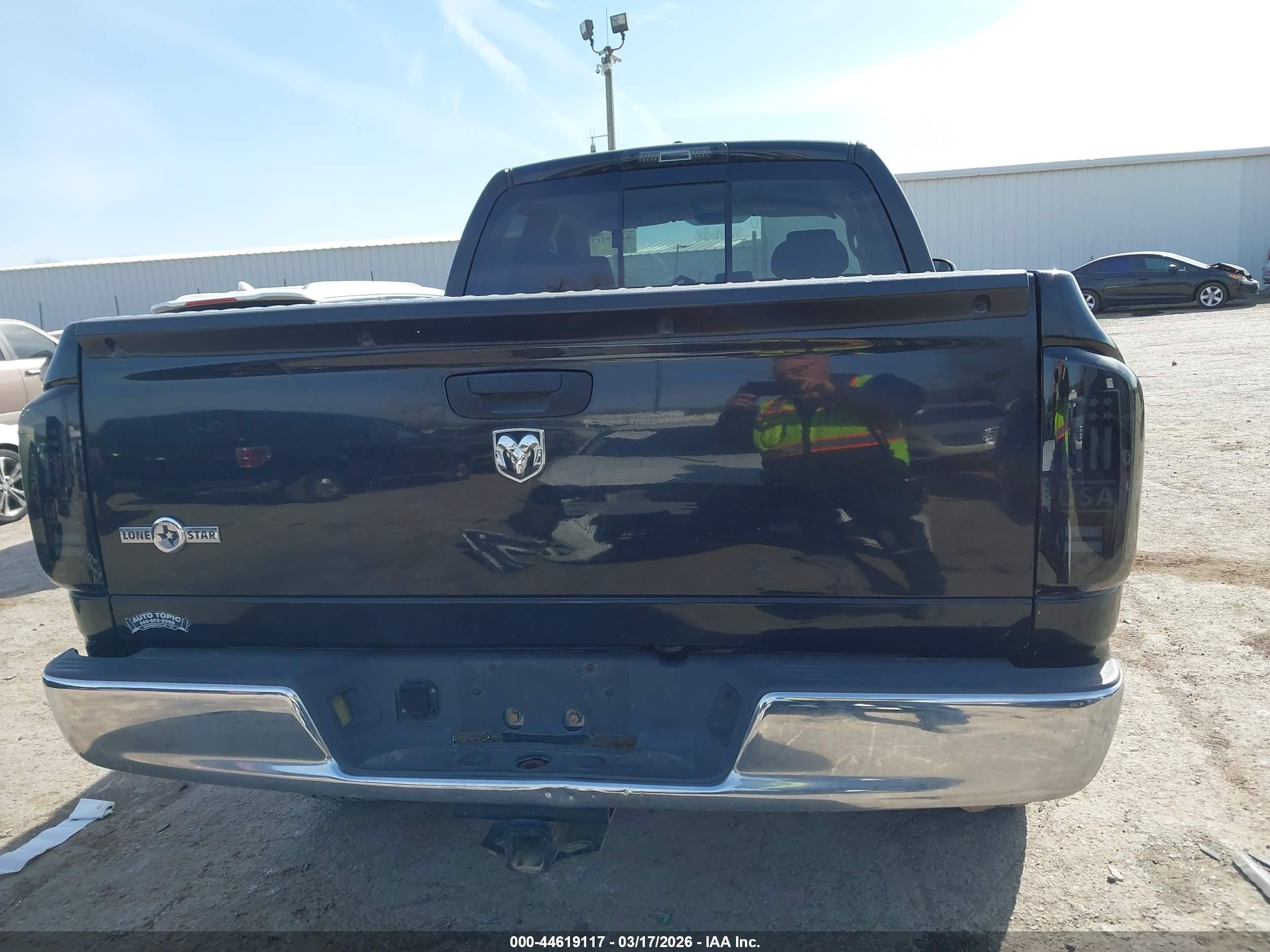 2008 Dodge Ram 1500 Slt Black vin: 1D7HA18278J137346