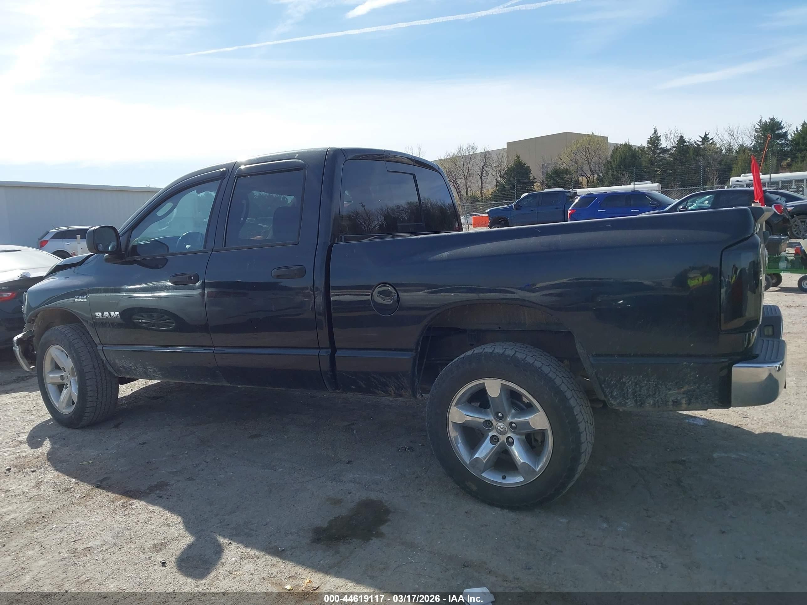 2008 Dodge Ram 1500 Slt Black vin: 1D7HA18278J137346