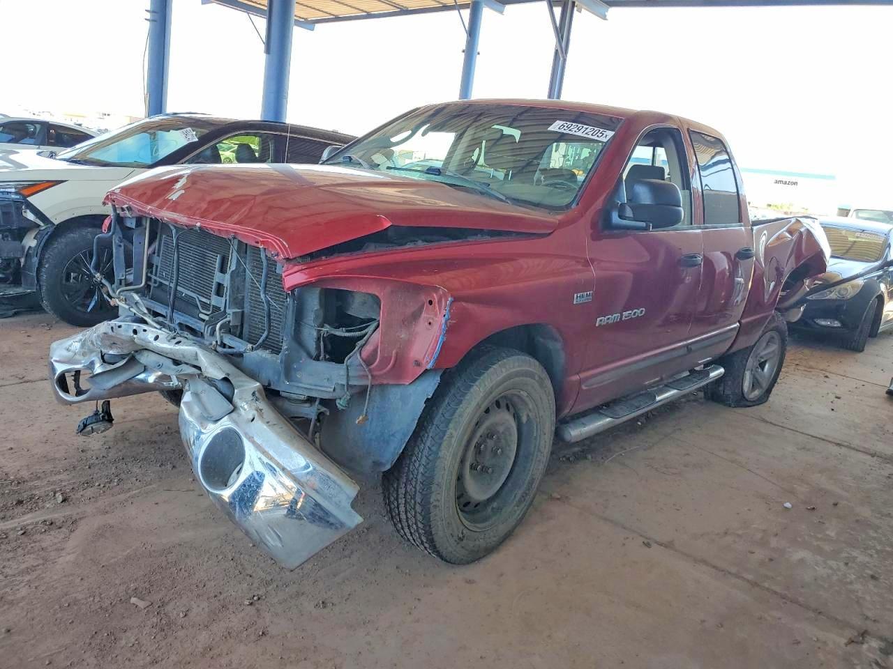 2007 Dodge Ram 1500 Red vin: 1D7HA18287J510747