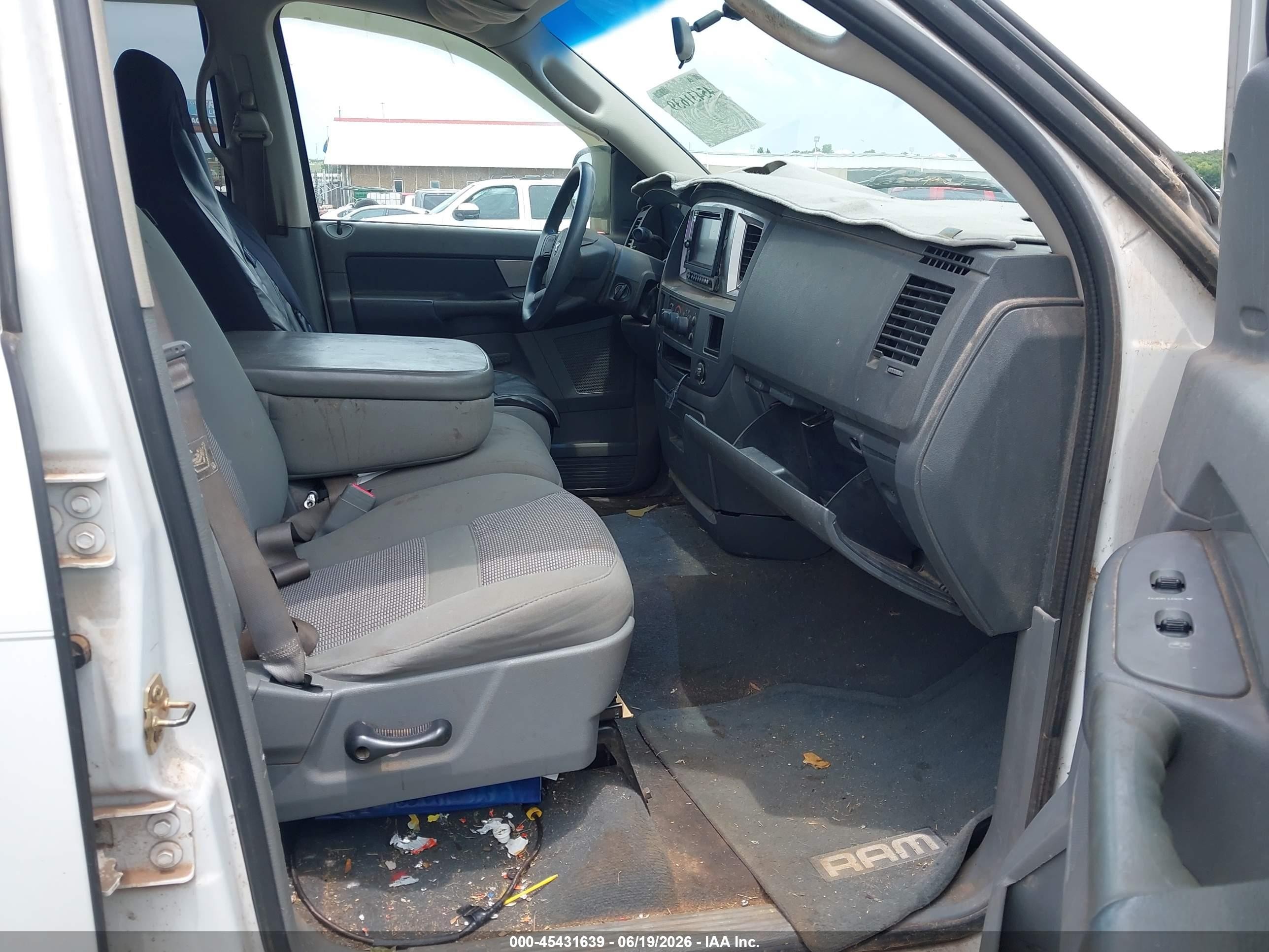 2007 Dodge Ram 1500 Slt White vin: 1D7HA18287J522705