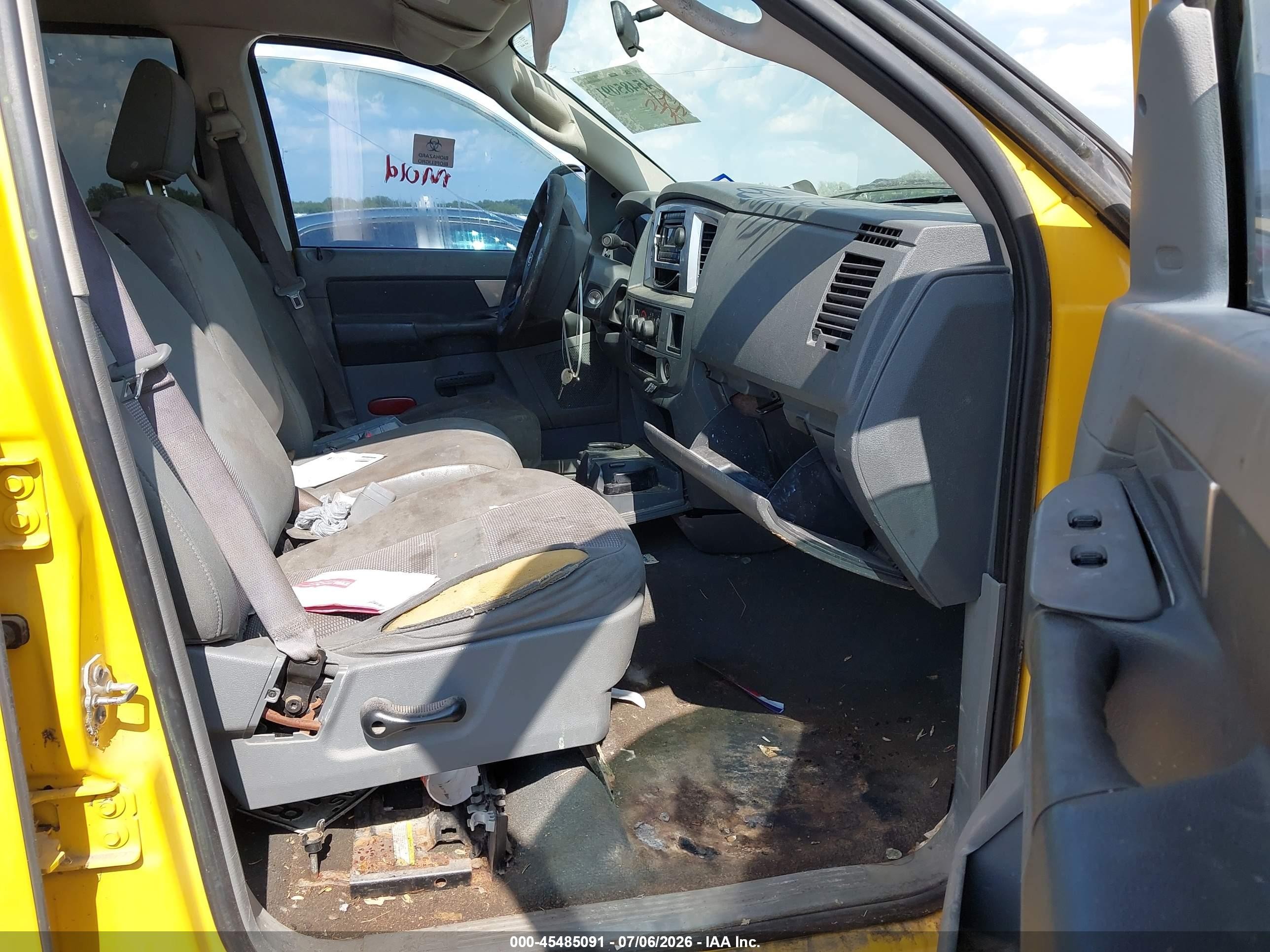 2007 Dodge Ram 1500 Slt Yellow vin: 1D7HA18287S245998