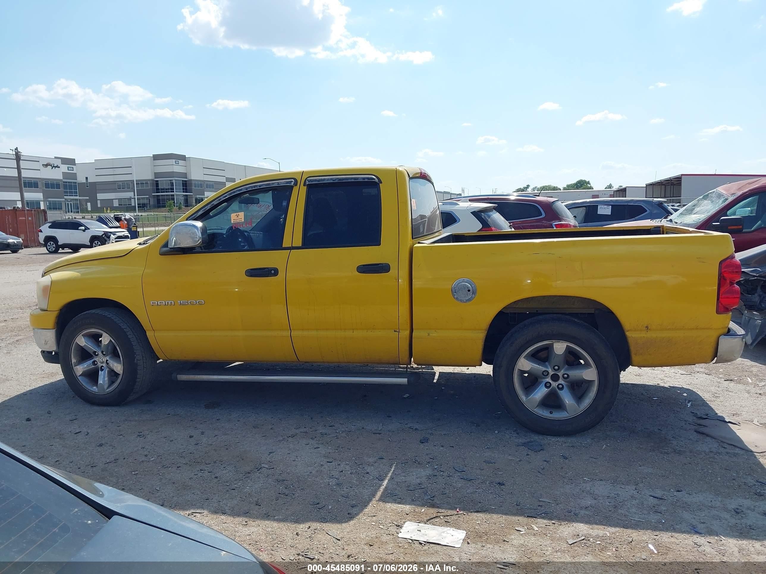2007 Dodge Ram 1500 Slt Yellow vin: 1D7HA18287S245998