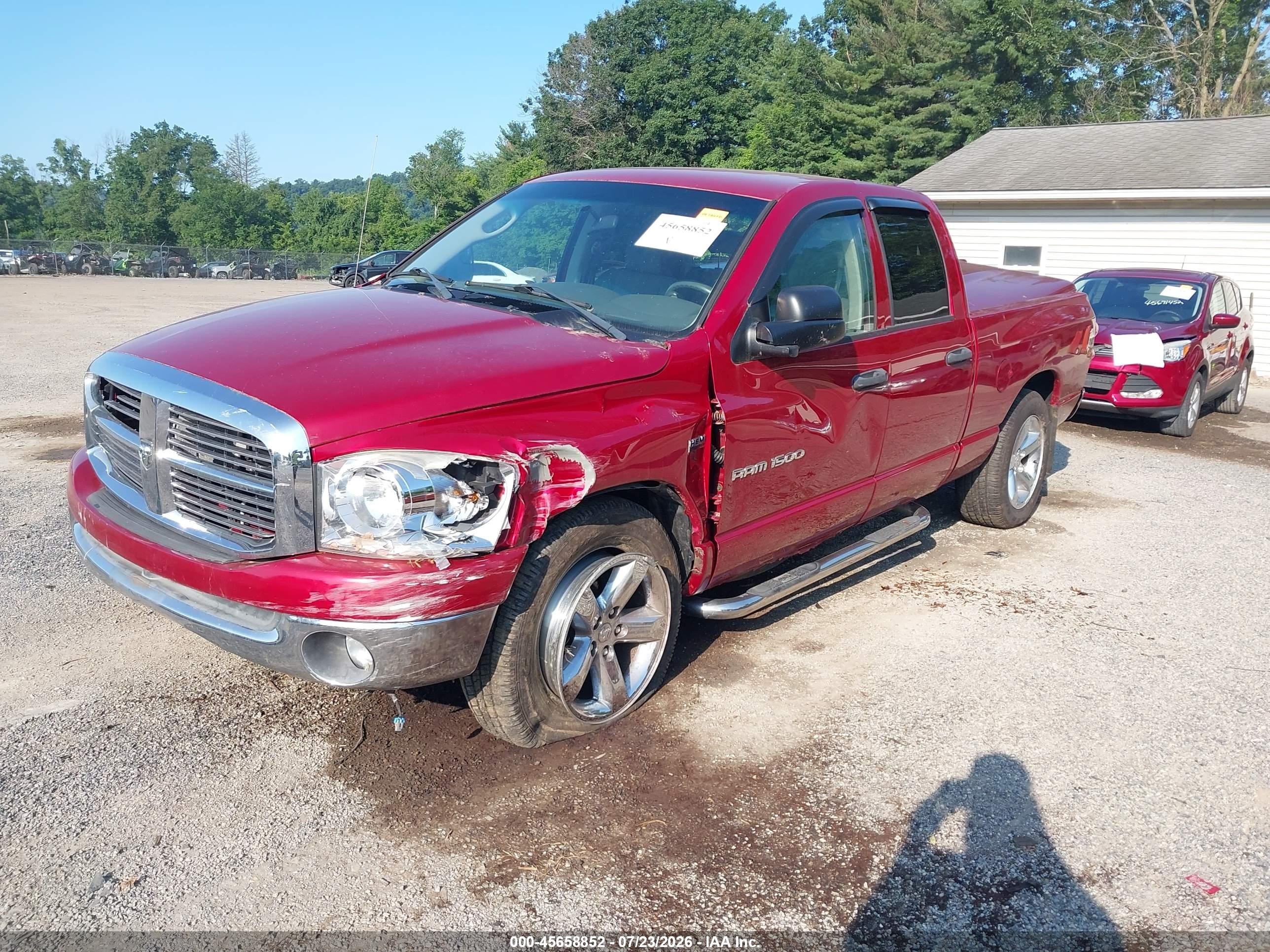 2007 Dodge Ram 1500 Slt Темно-бордовый vin: 1D7HA18287S266169