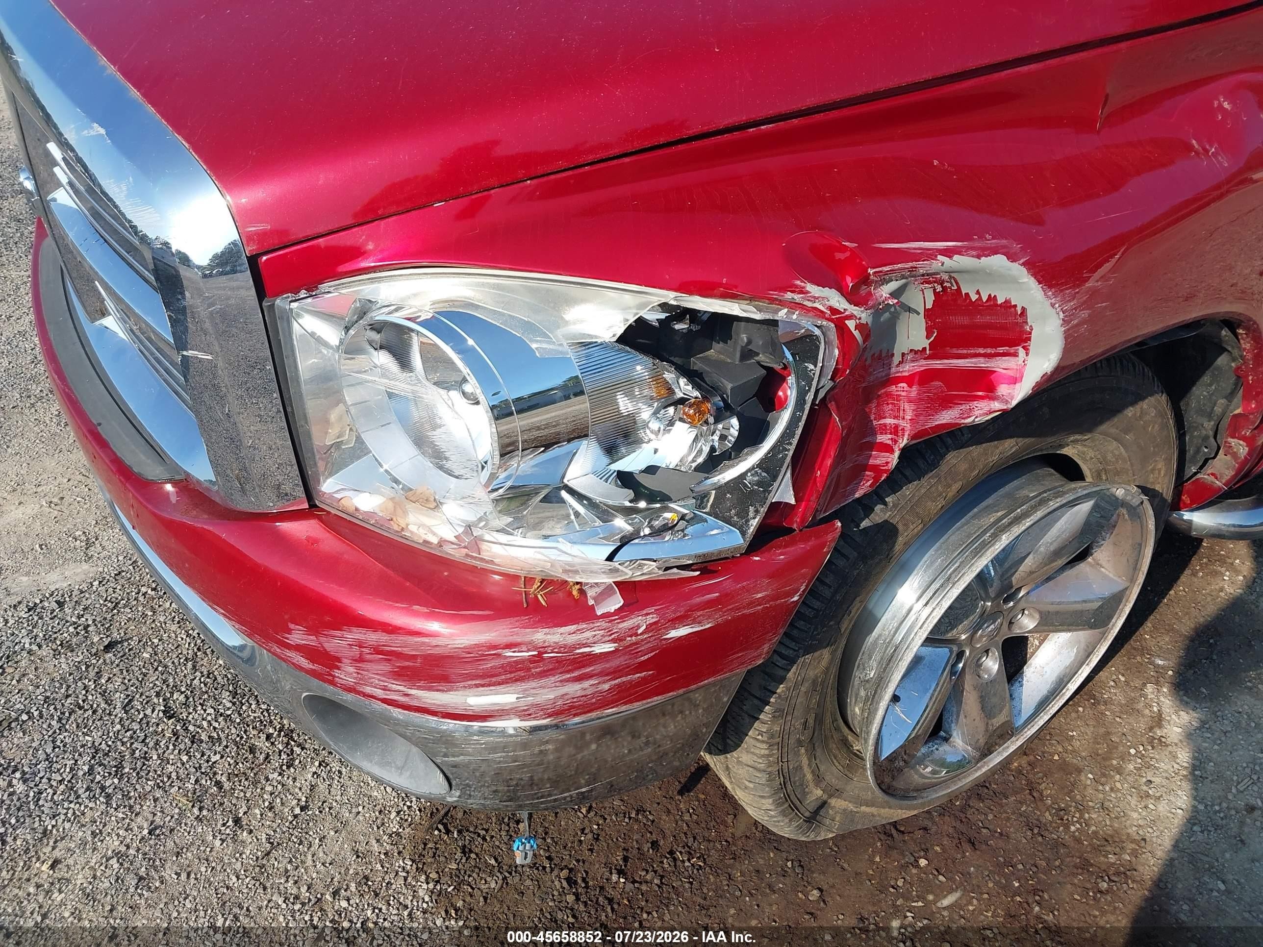 2007 Dodge Ram 1500 Slt Темно-бордовый vin: 1D7HA18287S266169