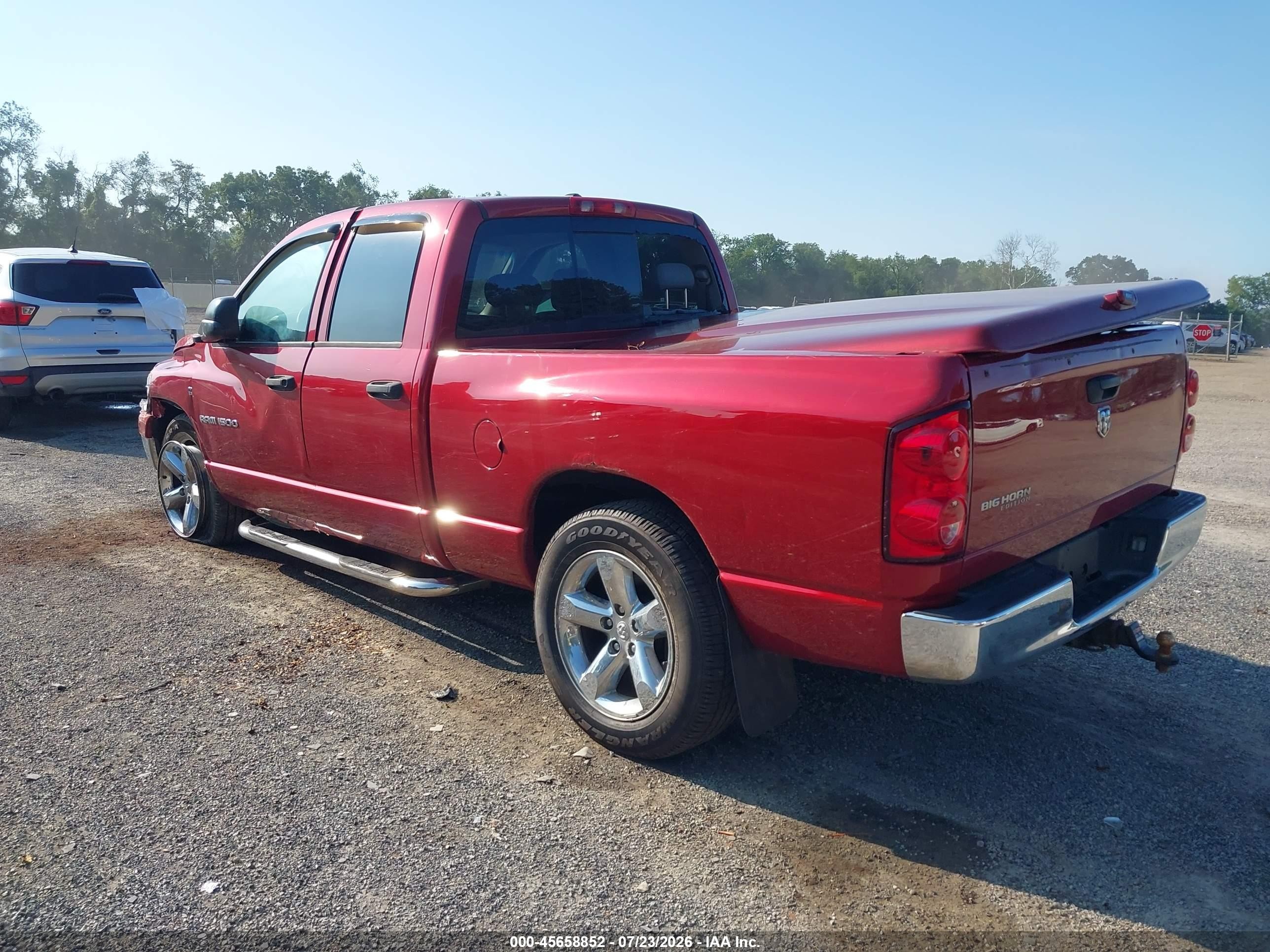 2007 Dodge Ram 1500 Slt Темно-бордовый vin: 1D7HA18287S266169