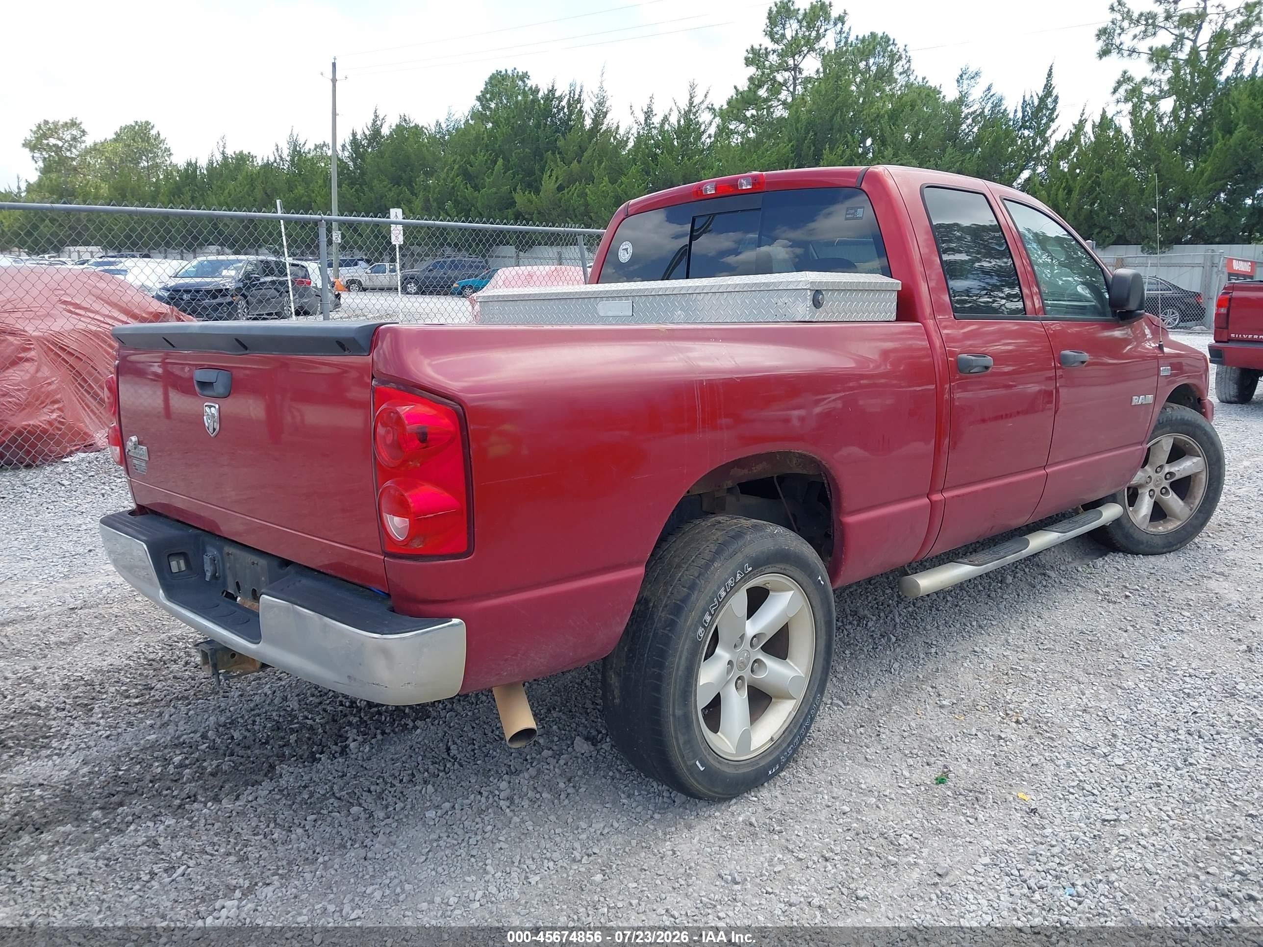 2008 Dodge Ram 1500 Slt Red vin: 1D7HA18288J163616