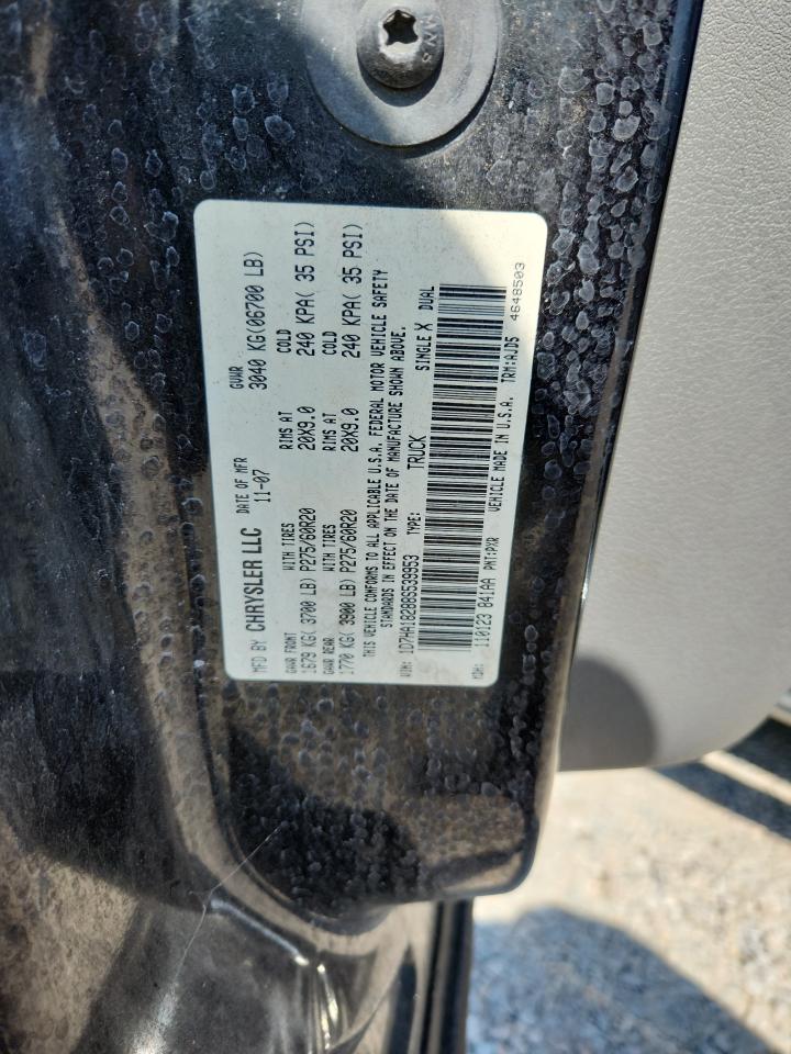 2008 Dodge Ram 1500 St Black vin: 1D7HA18288S539953