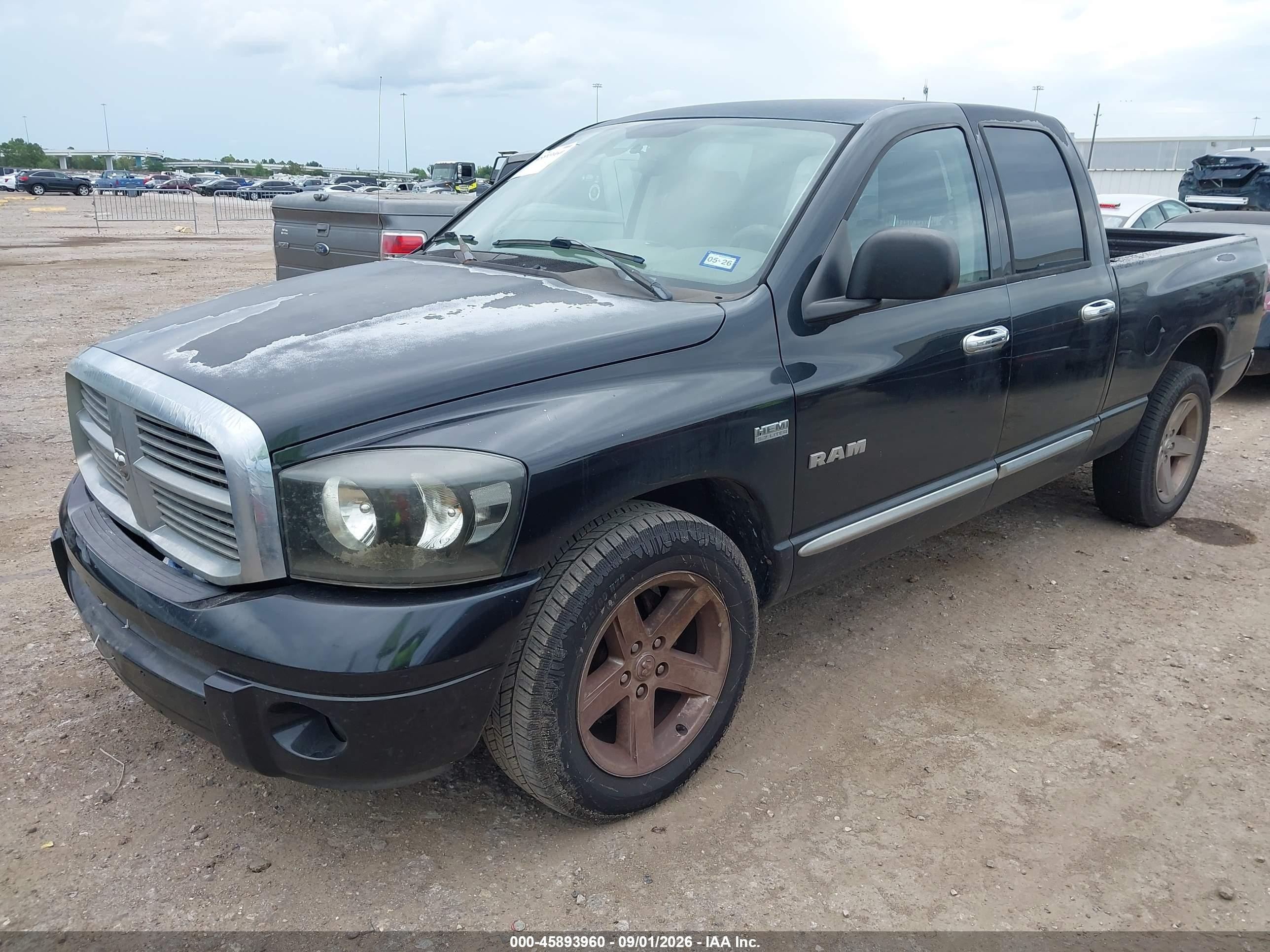 2008 Dodge Ram 1500 Laramie Black vin: 1D7HA18288S582317