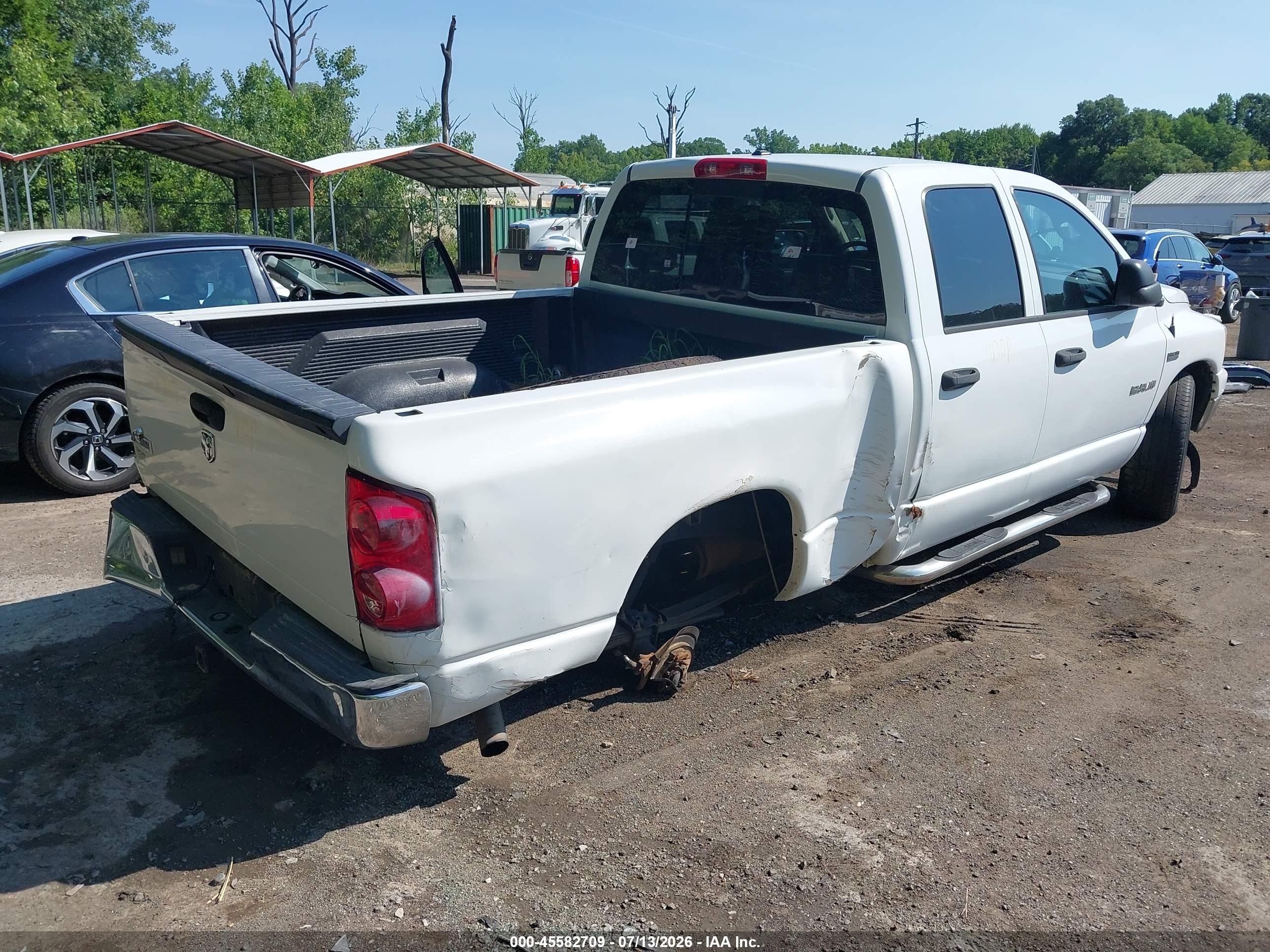 2008 Dodge Ram 1500 Slt White vin: 1D7HA18288S586562
