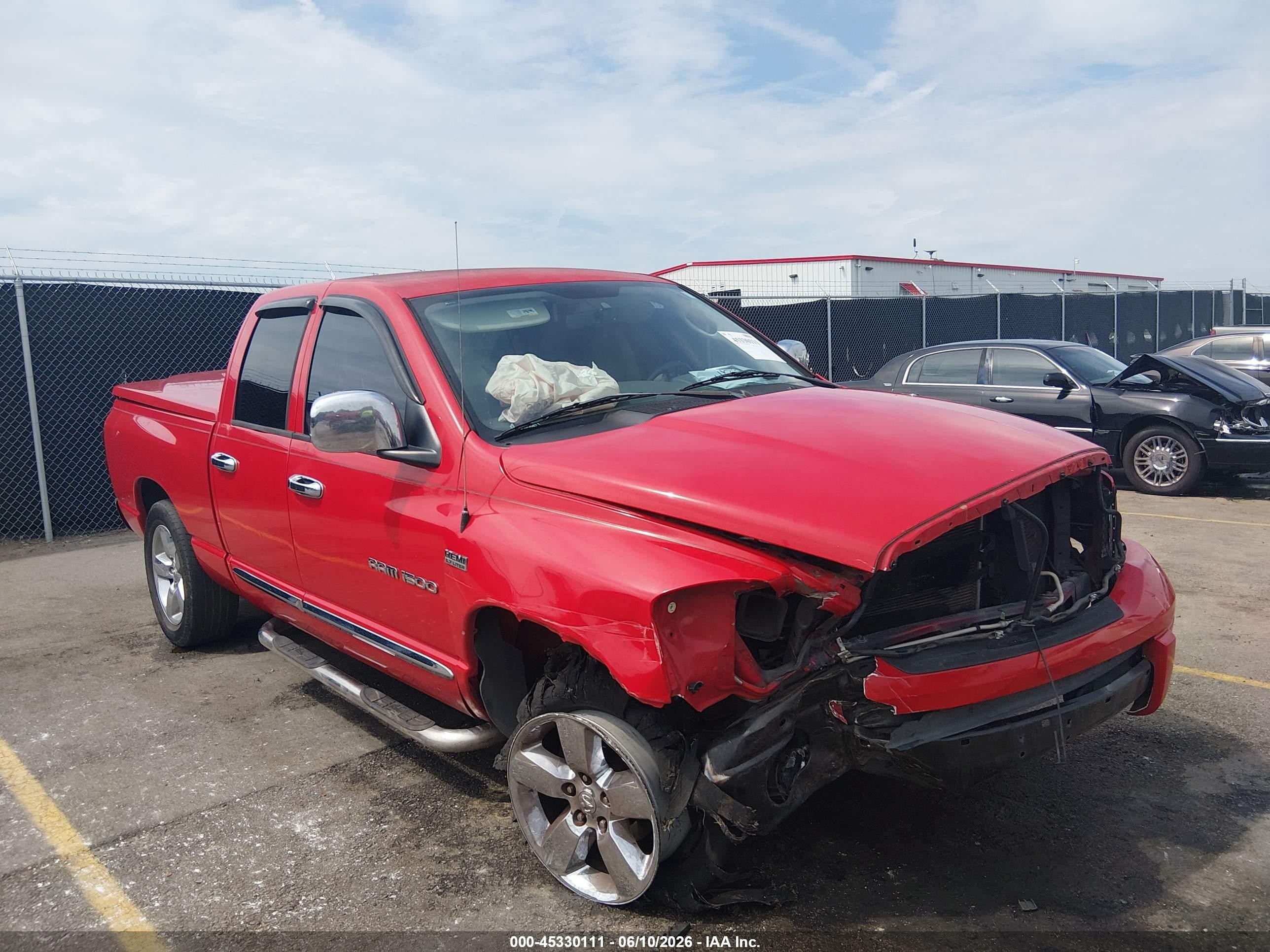 2007 Dodge Ram 1500 Laramie Red vin: 1D7HA18297J533437