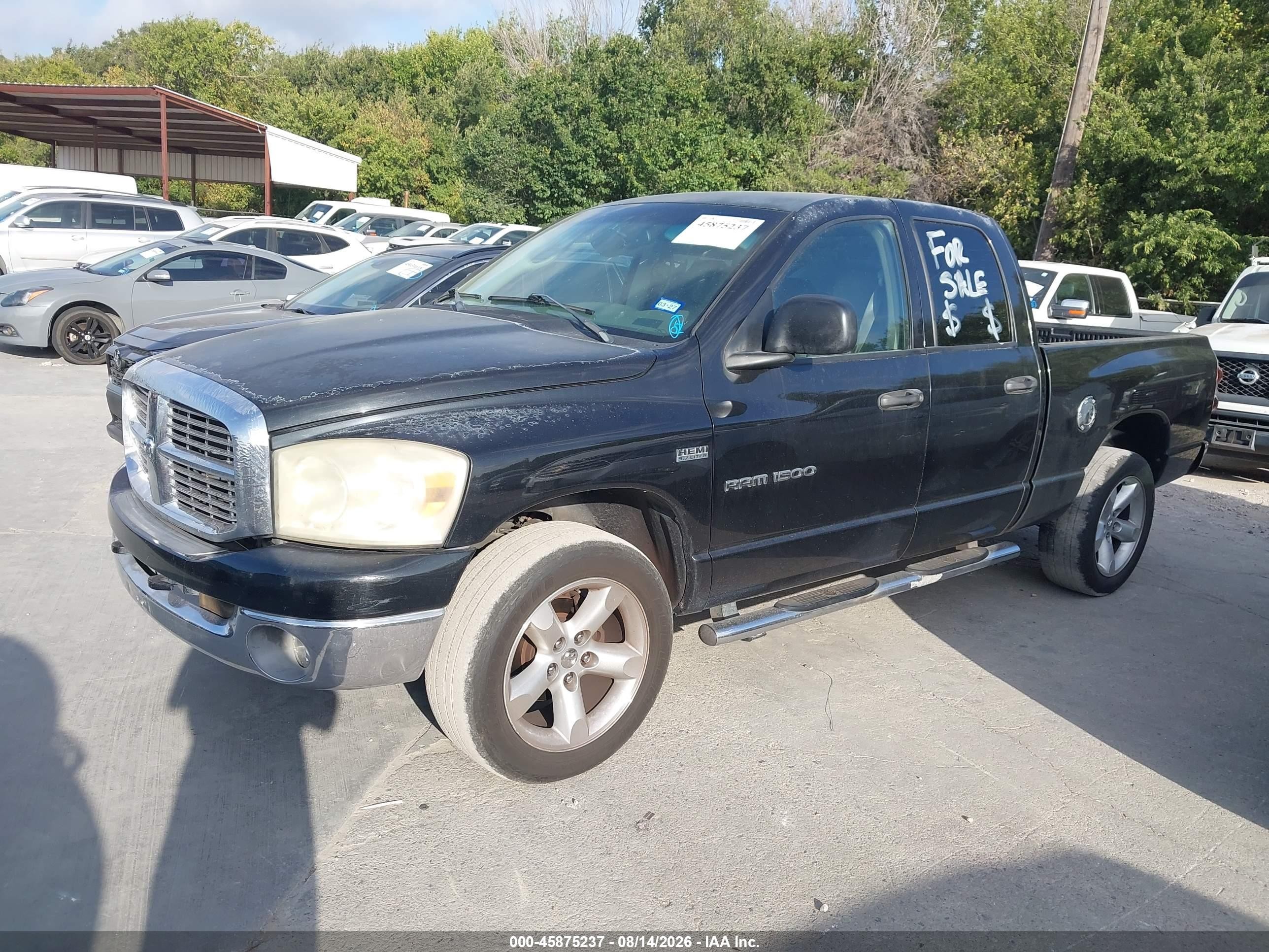 2007 Dodge Ram 1500 Slt Черный vin: 1D7HA18297S272868