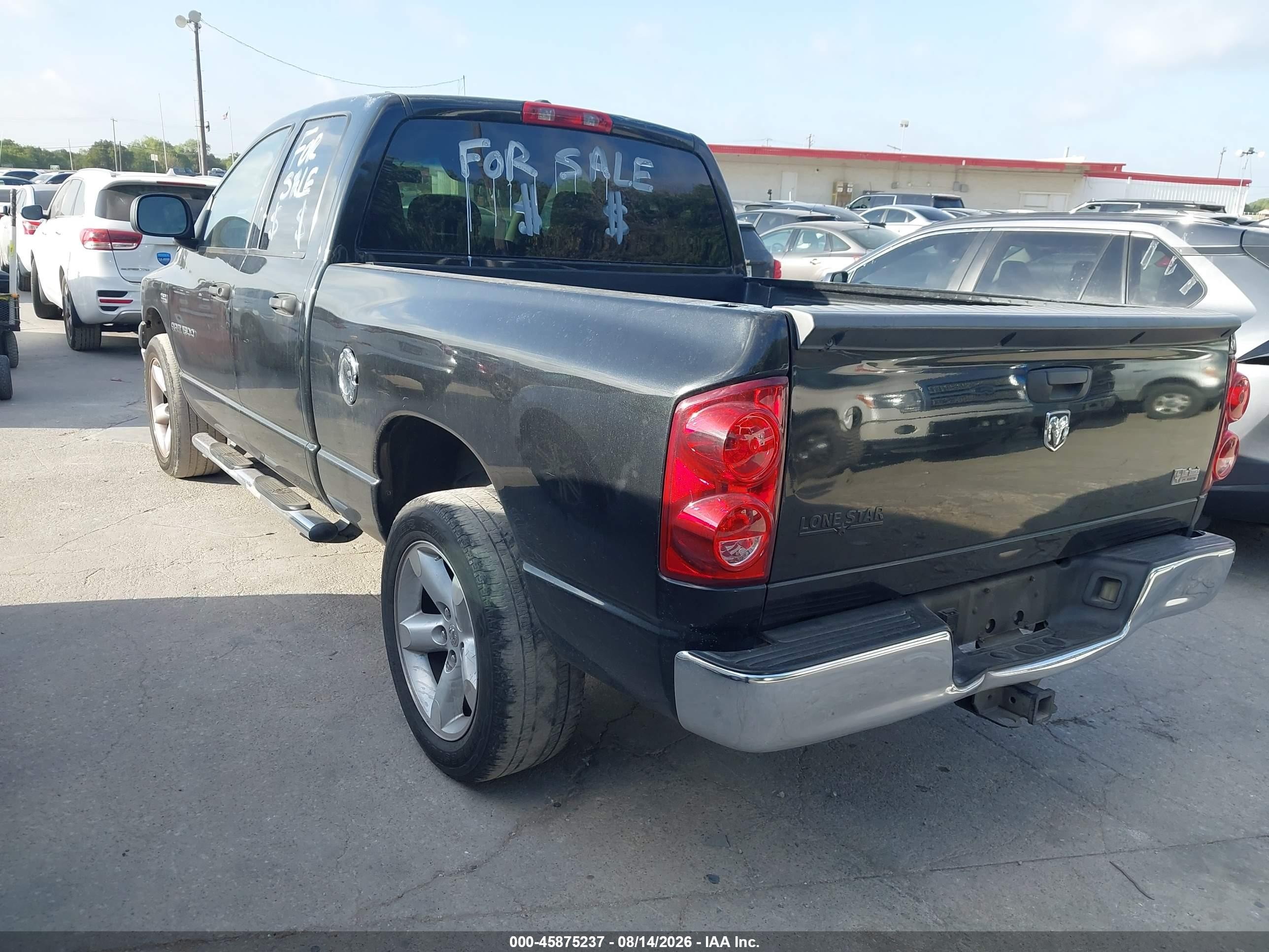 2007 Dodge Ram 1500 Slt Черный vin: 1D7HA18297S272868