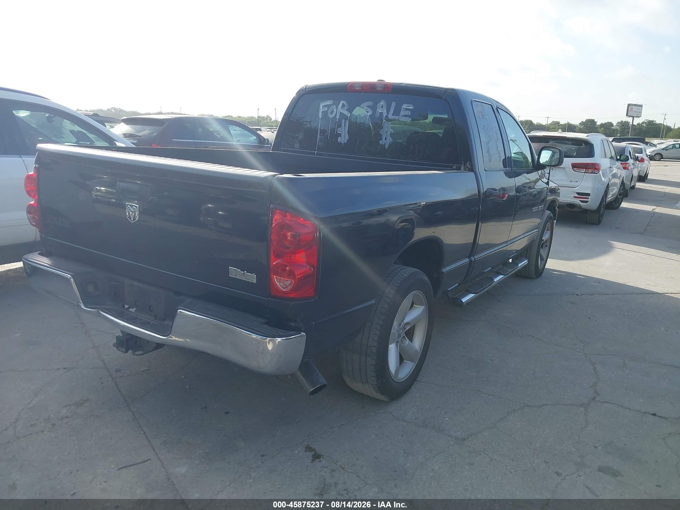 2007 Dodge Ram 1500 Slt Черный vin: 1D7HA18297S272868