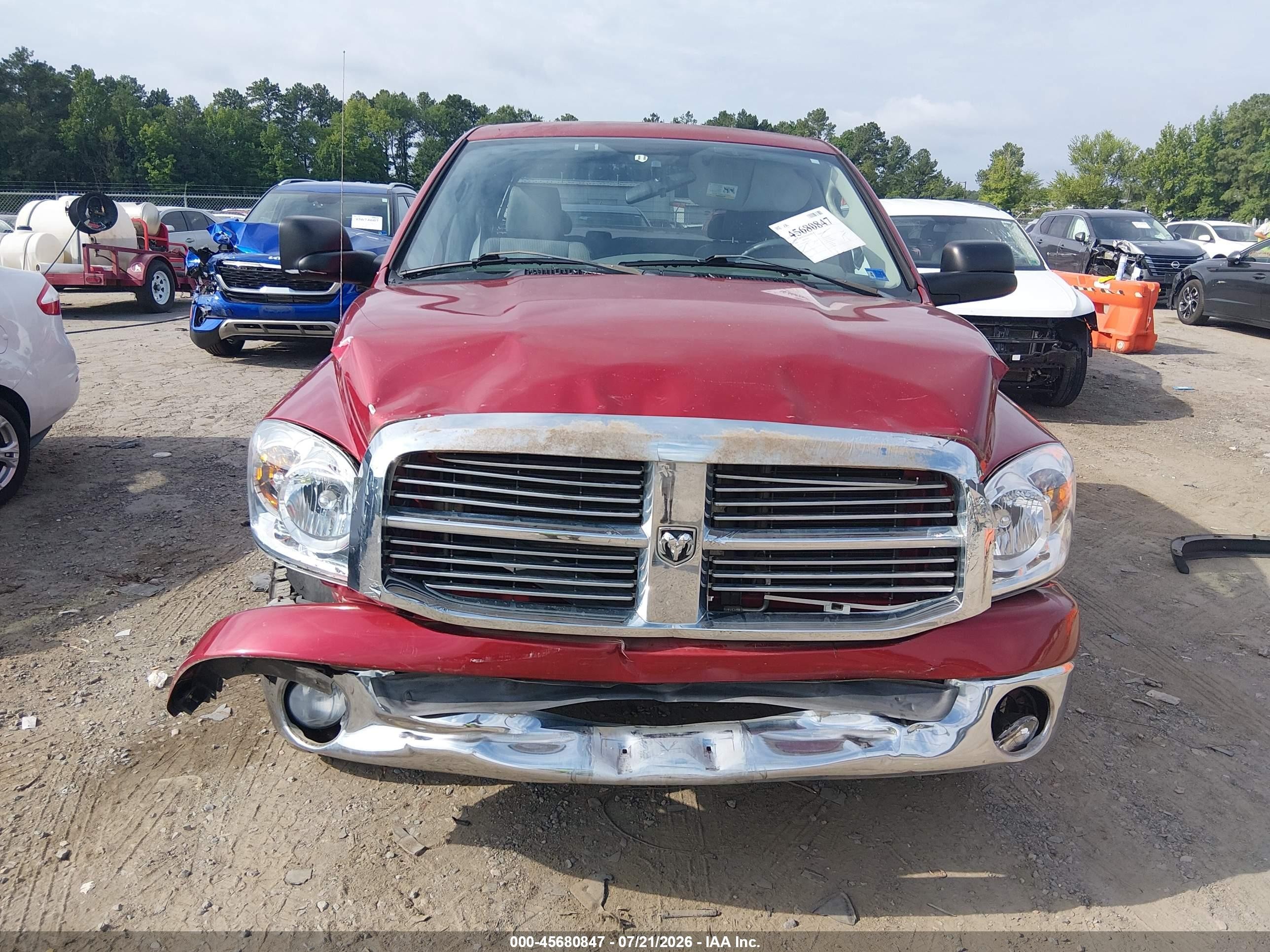 2008 Dodge Ram 1500 Slt Red vin: 1D7HA18298J177914