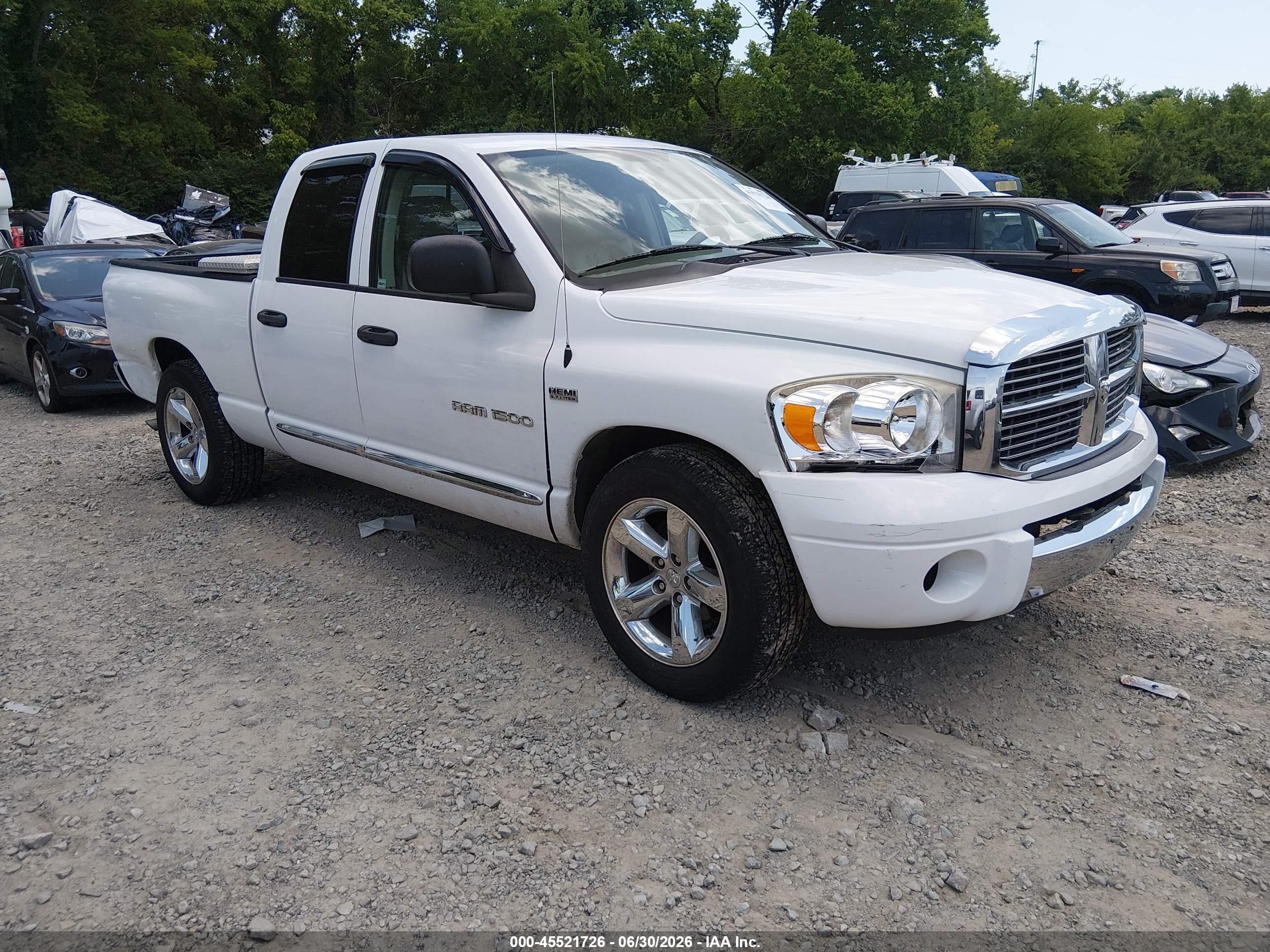 2006 Dodge Ram 1500 Laramie White vin: 1D7HA182X6J106878