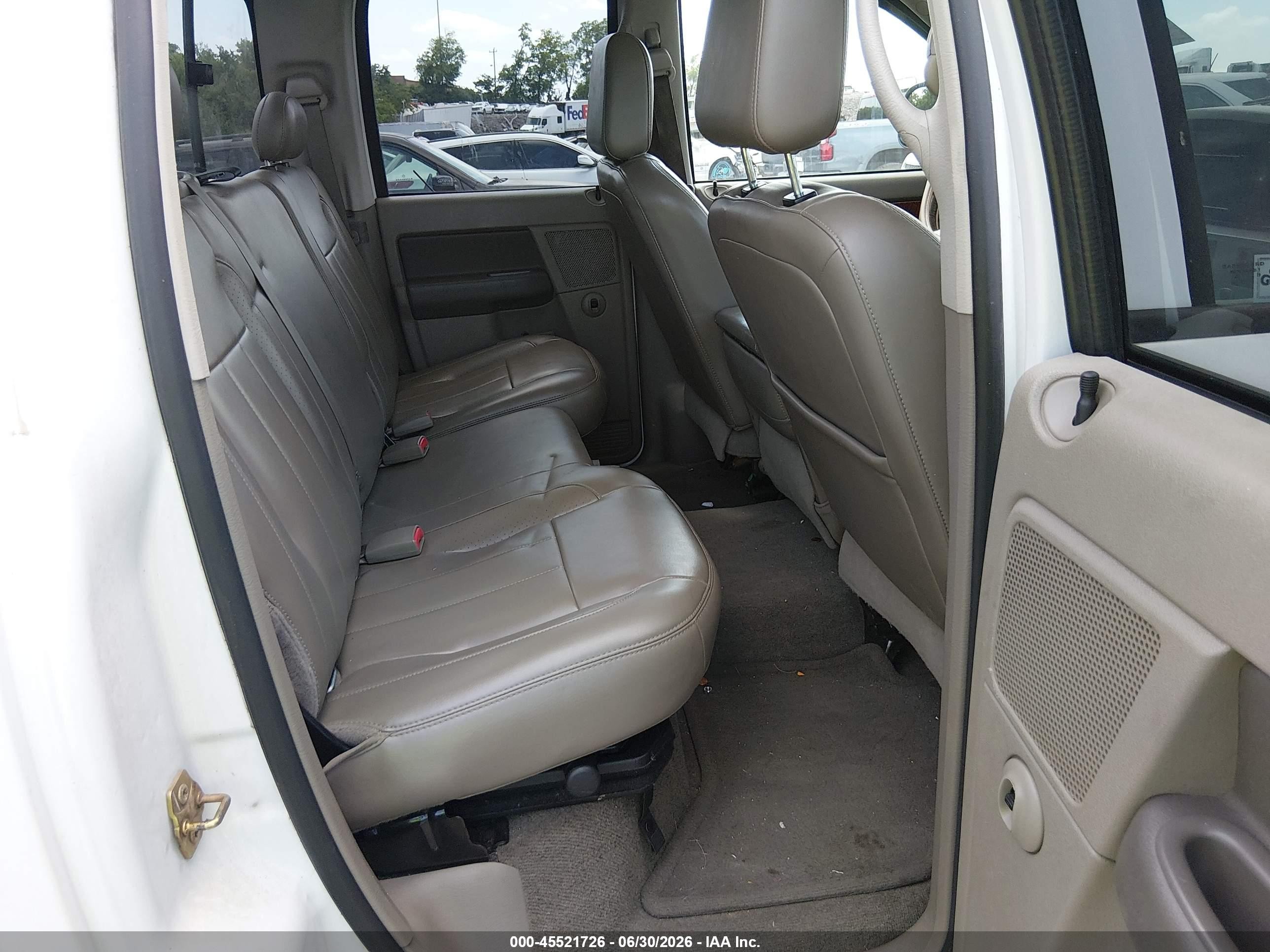 2006 Dodge Ram 1500 Laramie White vin: 1D7HA182X6J106878