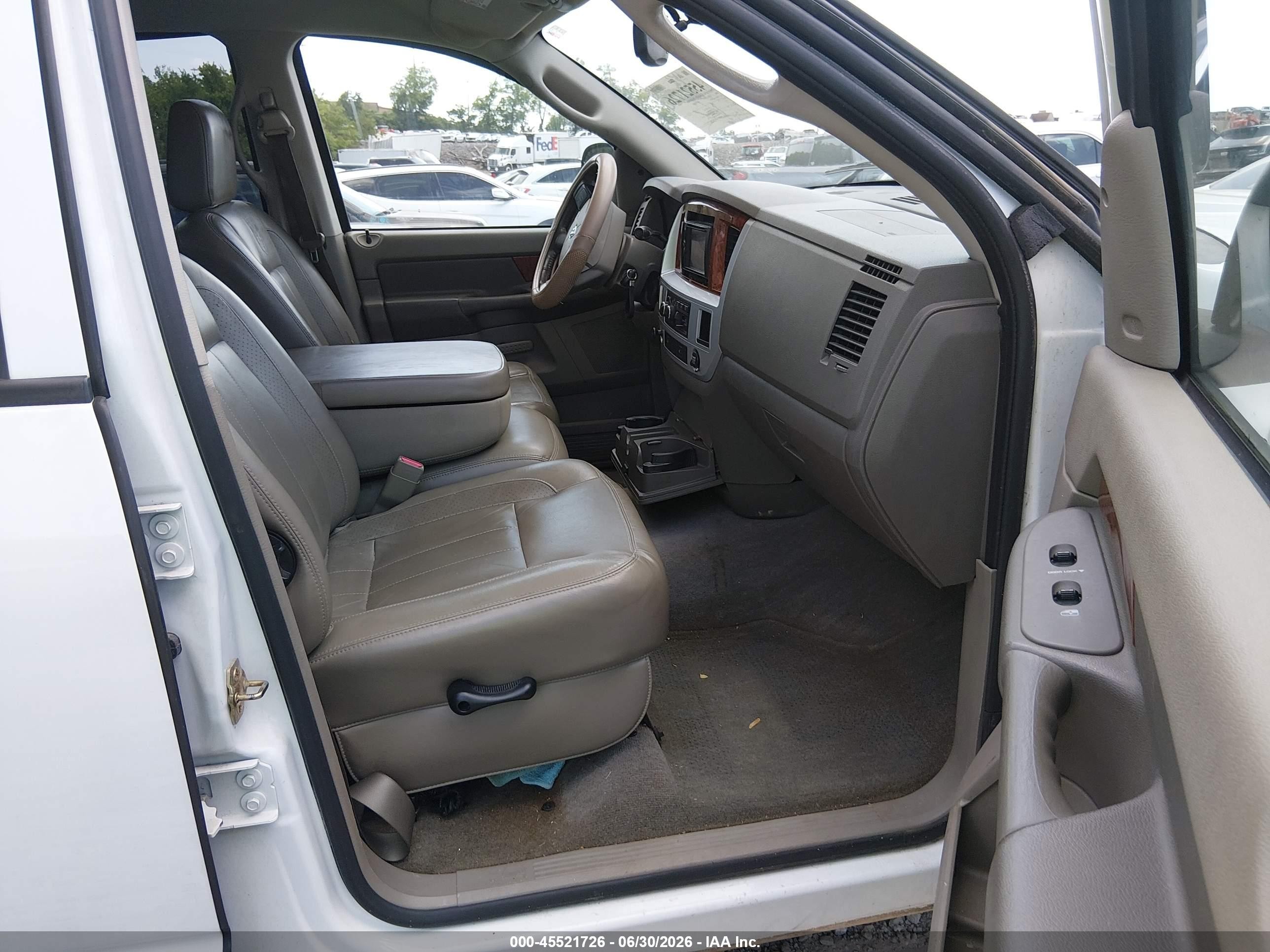 2006 Dodge Ram 1500 Laramie White vin: 1D7HA182X6J106878