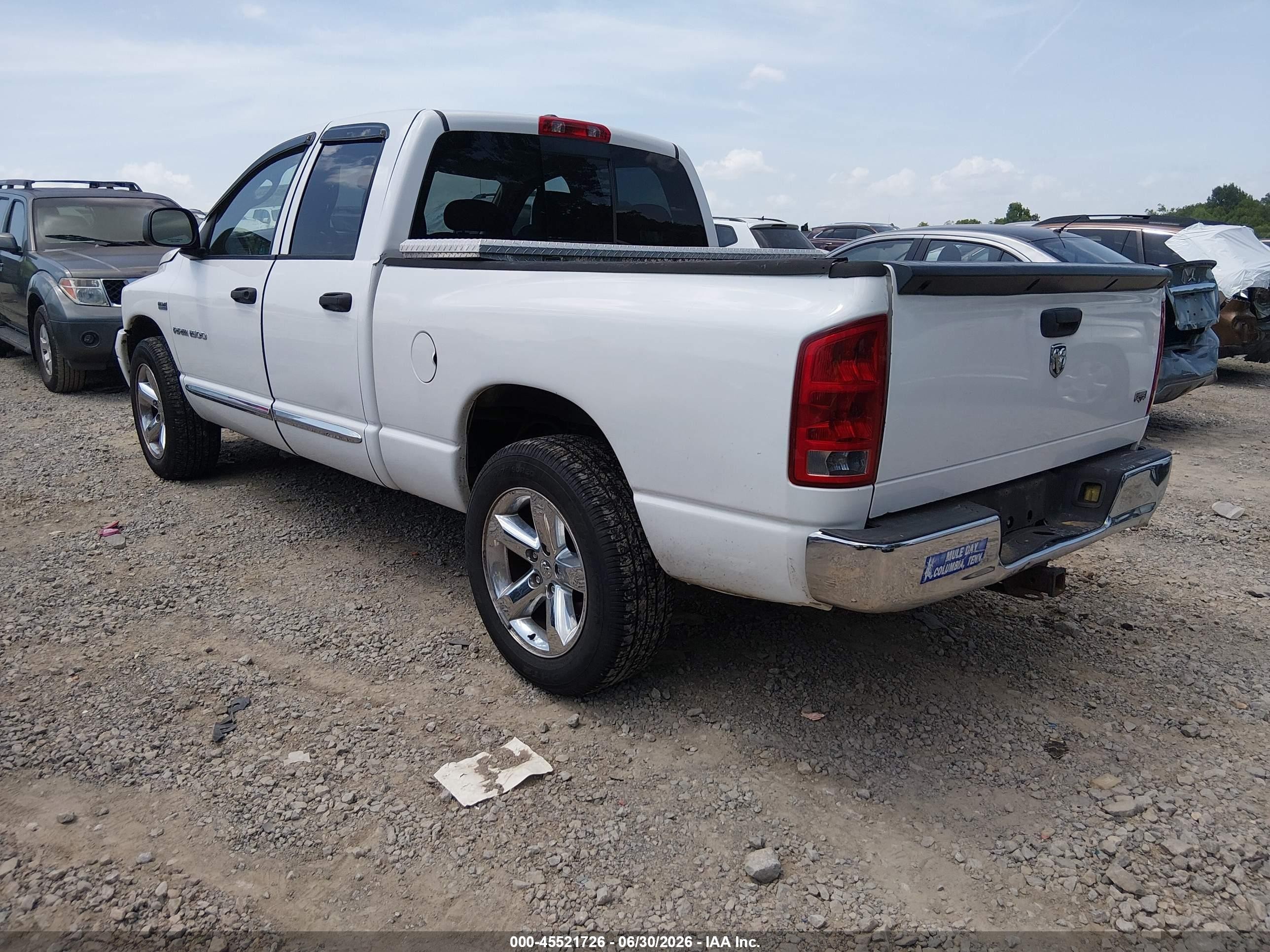 2006 Dodge Ram 1500 Laramie White vin: 1D7HA182X6J106878