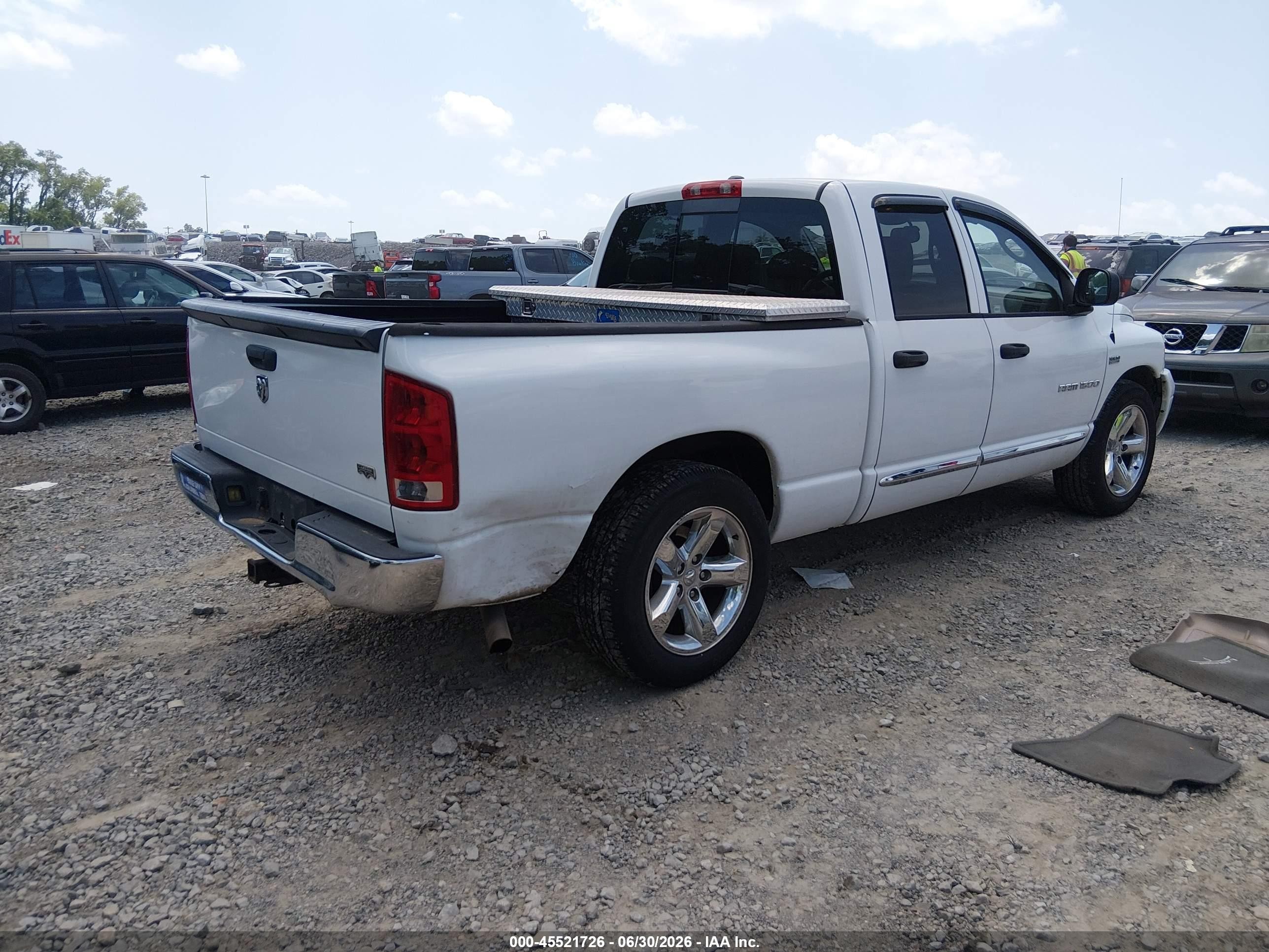 2006 Dodge Ram 1500 Laramie White vin: 1D7HA182X6J106878