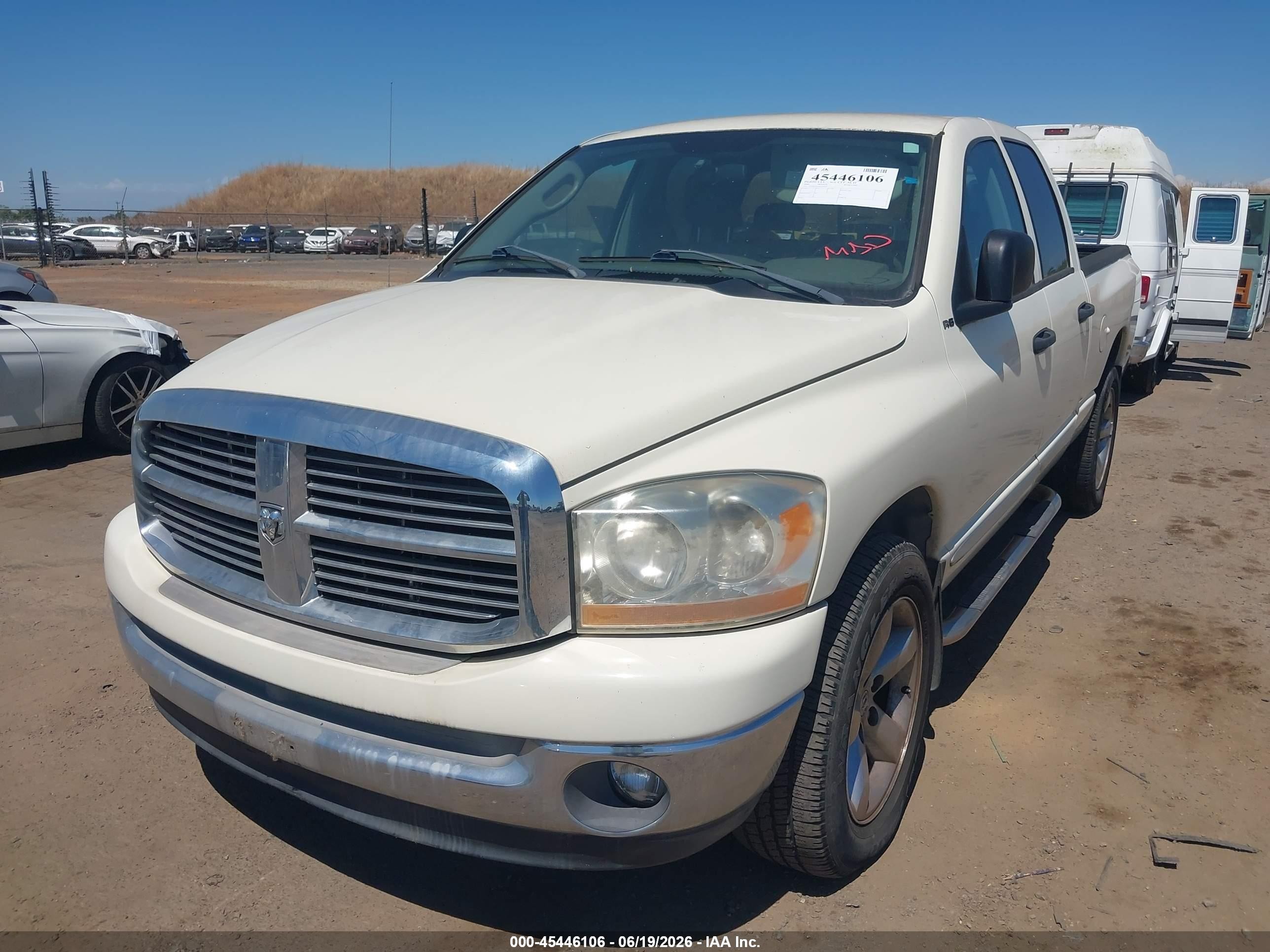 2006 Dodge Ram 1500 Slt Cream vin: 1D7HA182X6J196856