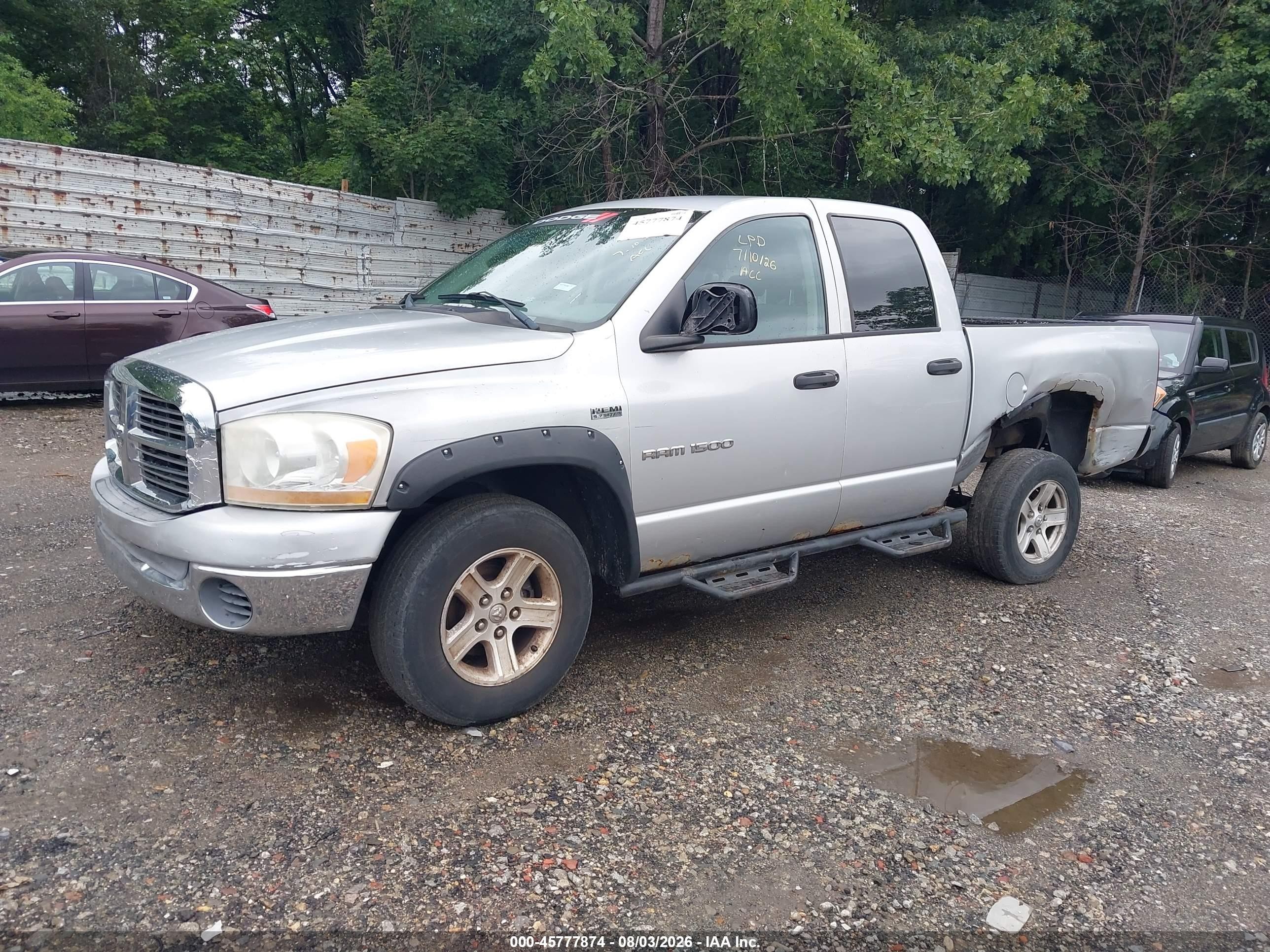 2006 Dodge Ram 1500 Slt Silver vin: 1D7HA182X6S609885