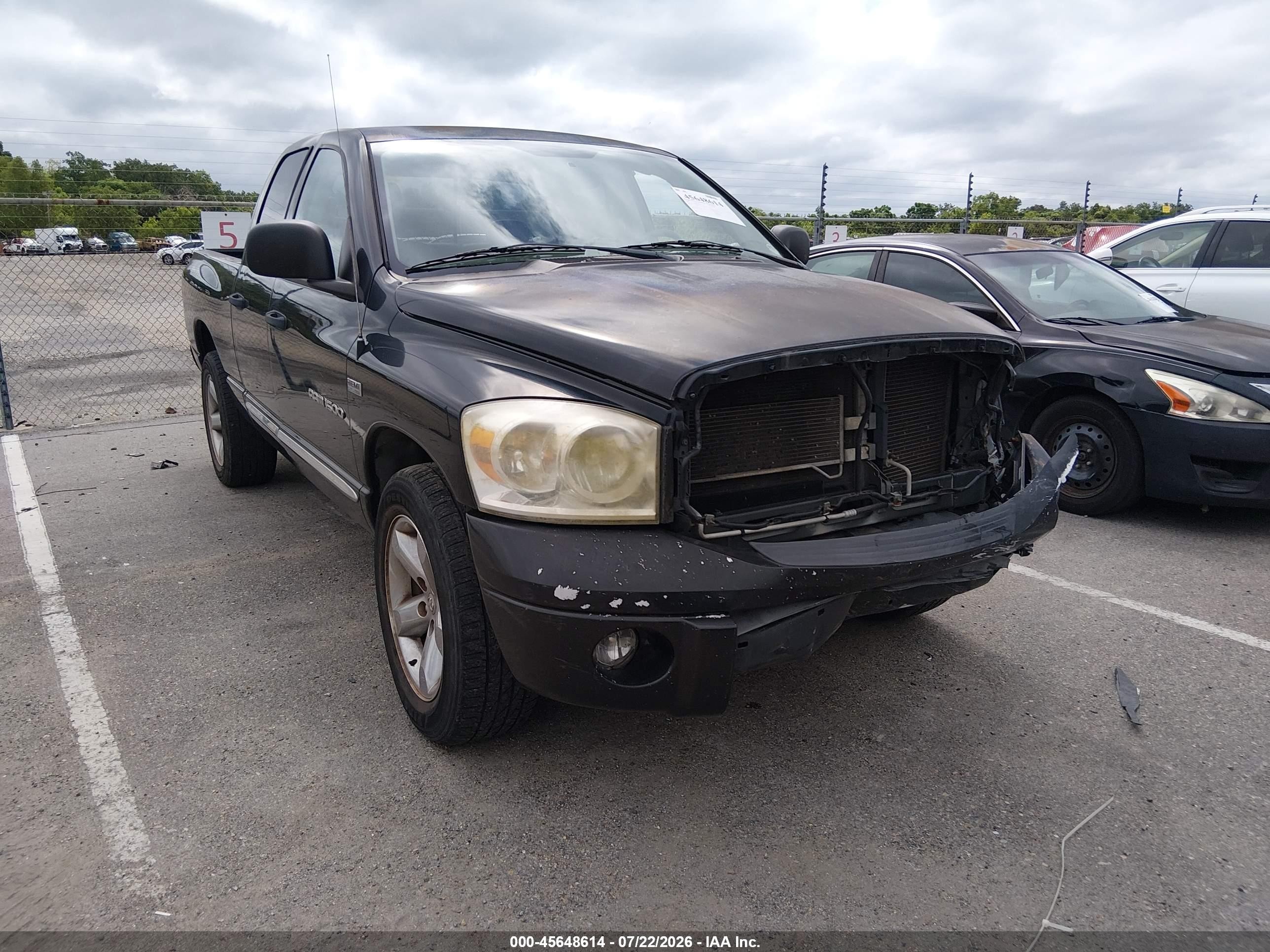 2007 Dodge Ram 1500 Laramie Черный vin: 1D7HA182X7J609537