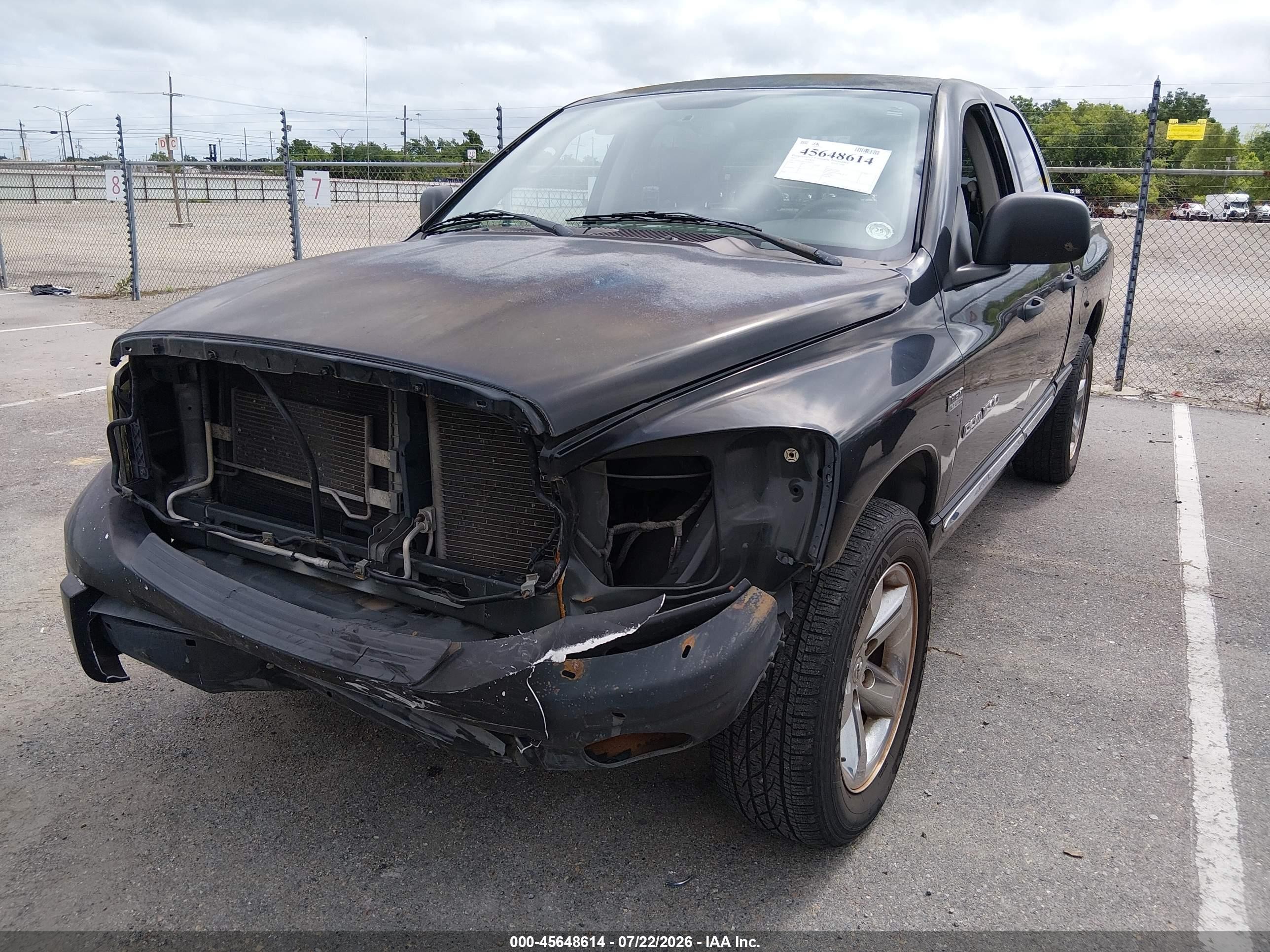 2007 Dodge Ram 1500 Laramie Черный vin: 1D7HA182X7J609537