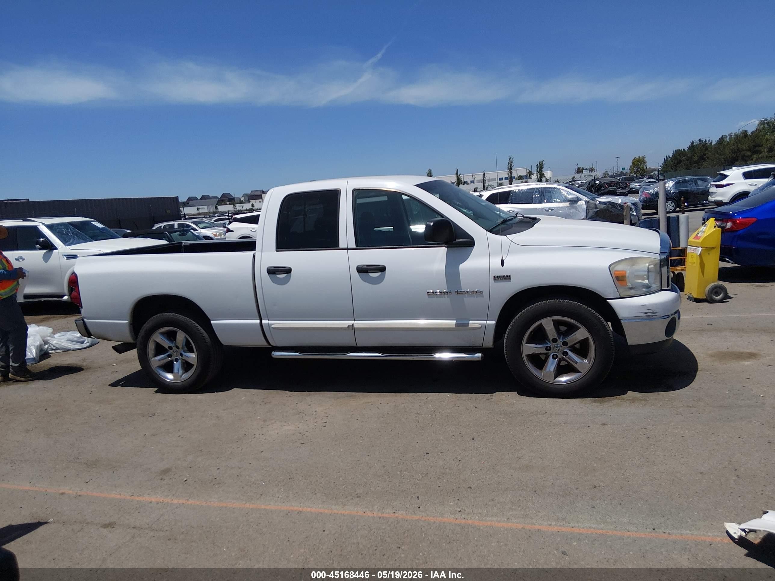 2007 Dodge Ram 1500 Slt White vin: 1D7HA182X7S132537