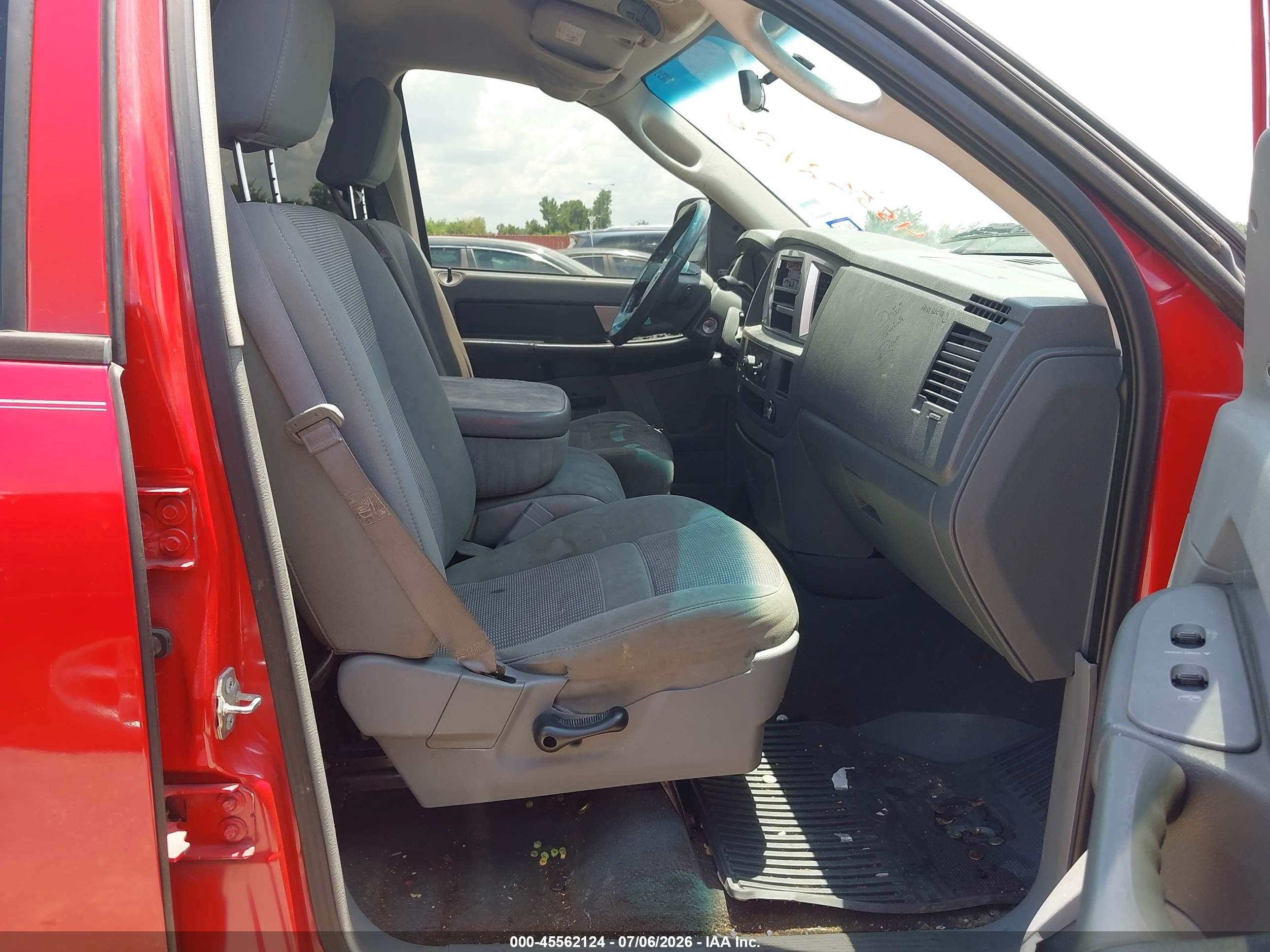 2007 Dodge Ram 1500 Slt Red vin: 1D7HA182X7S249499