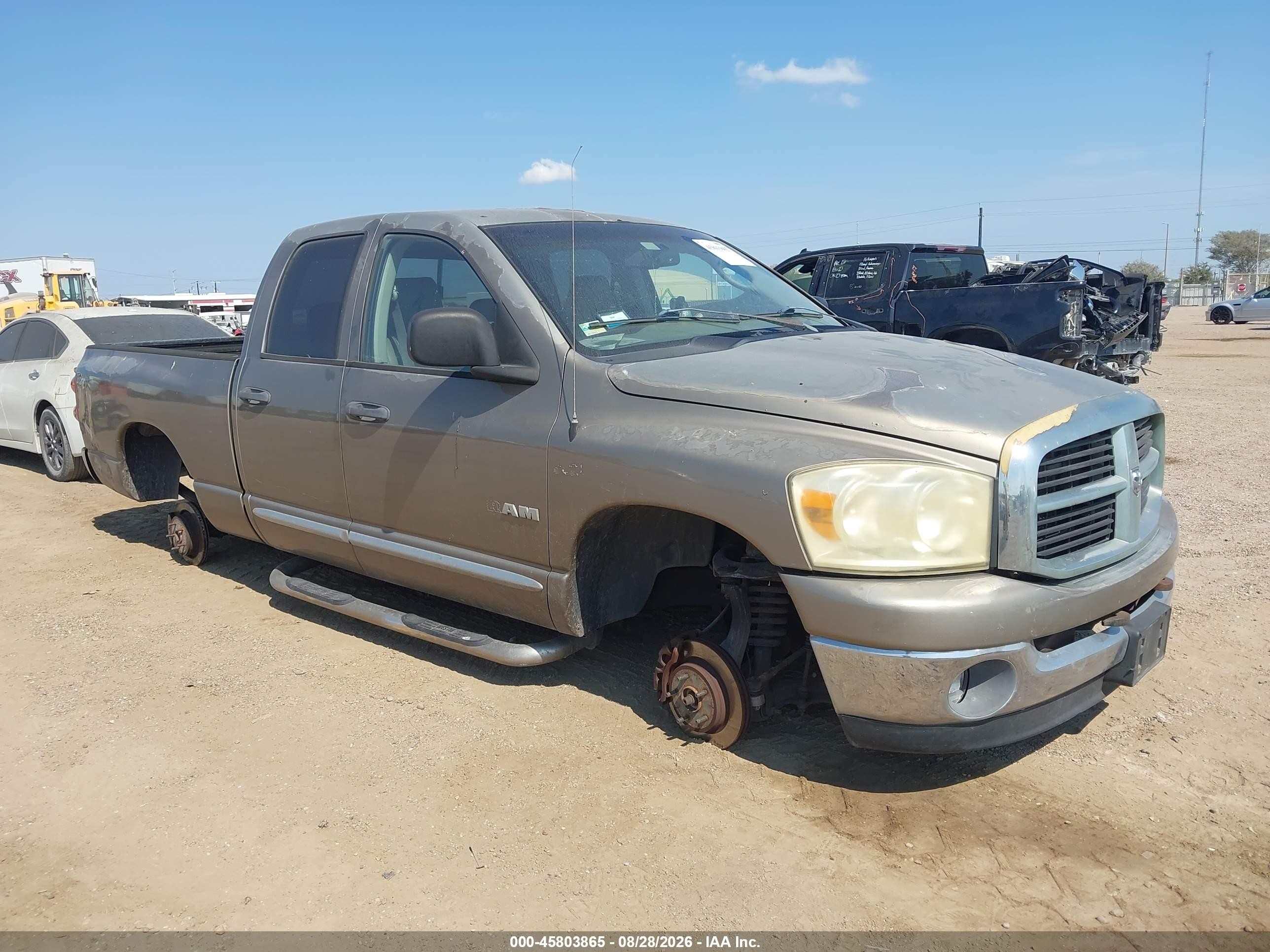 2008 Dodge Ram 1500 Slt Brown vin: 1D7HA182X8J102915