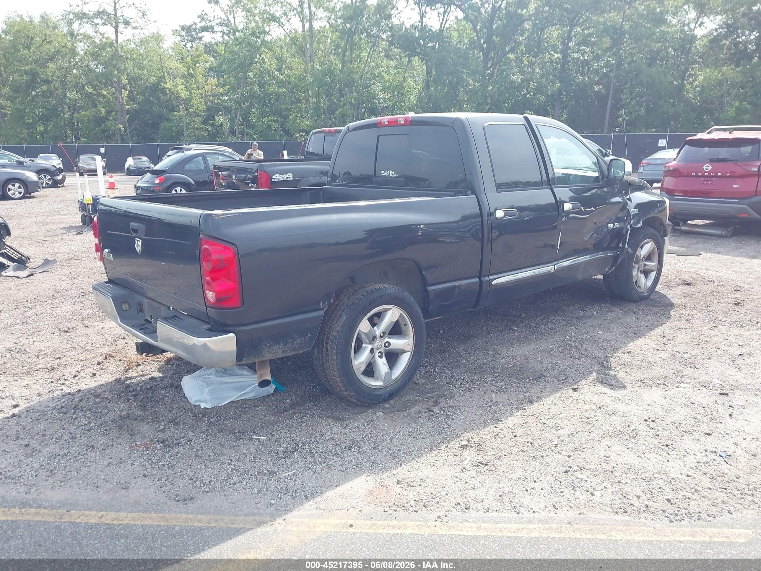 2008 Dodge Ram 1500 Slt Black vin: 1D7HA182X8S587387