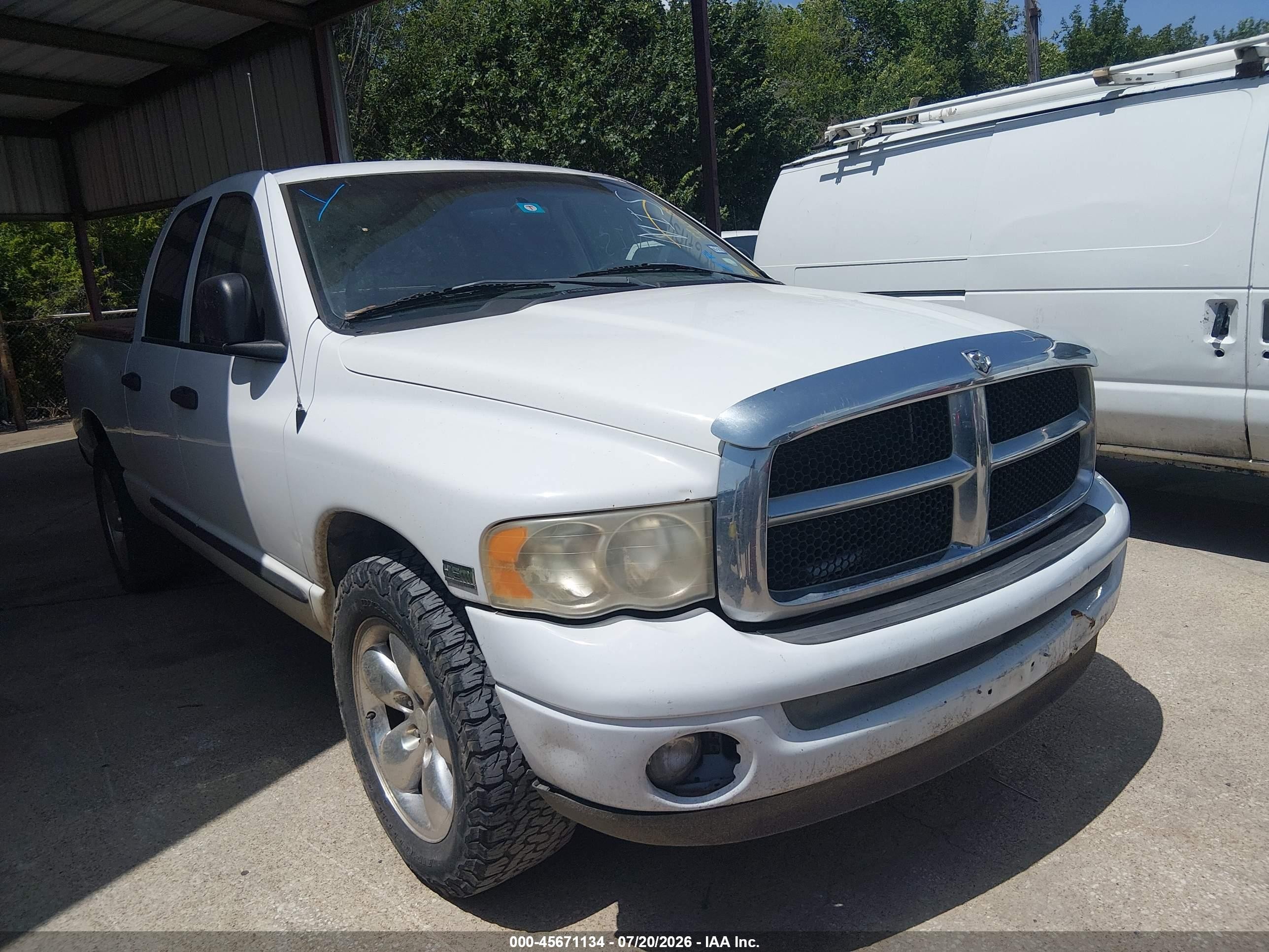 2004 Dodge Ram 1500 Slt/laramie White vin: 1D7HA18D04S774603