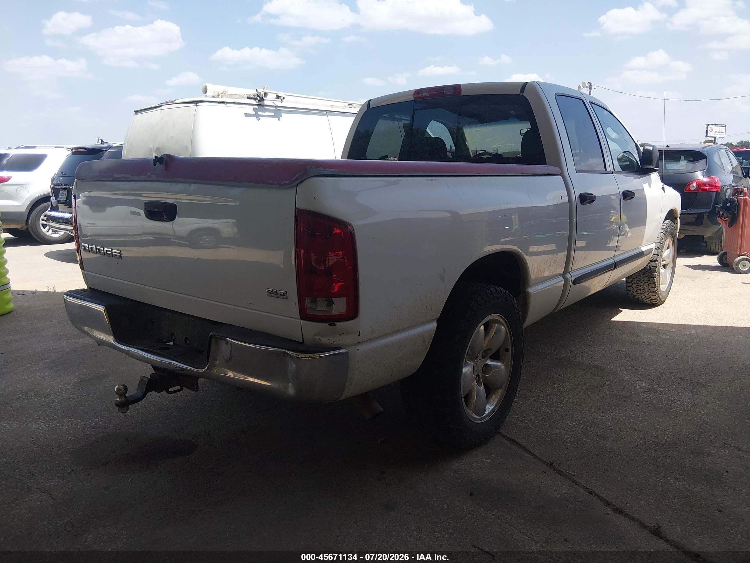 2004 Dodge Ram 1500 Slt/laramie White vin: 1D7HA18D04S774603